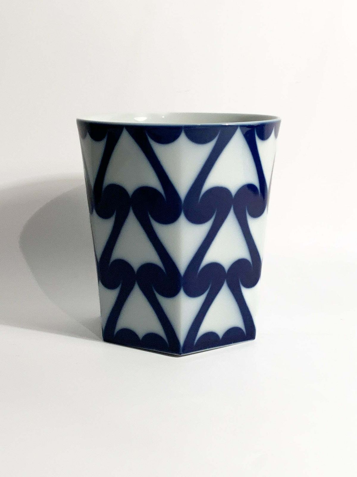 photo vinterior White And Blue Porcelain Vase By Studio Linie For Rosenthal, 1980s