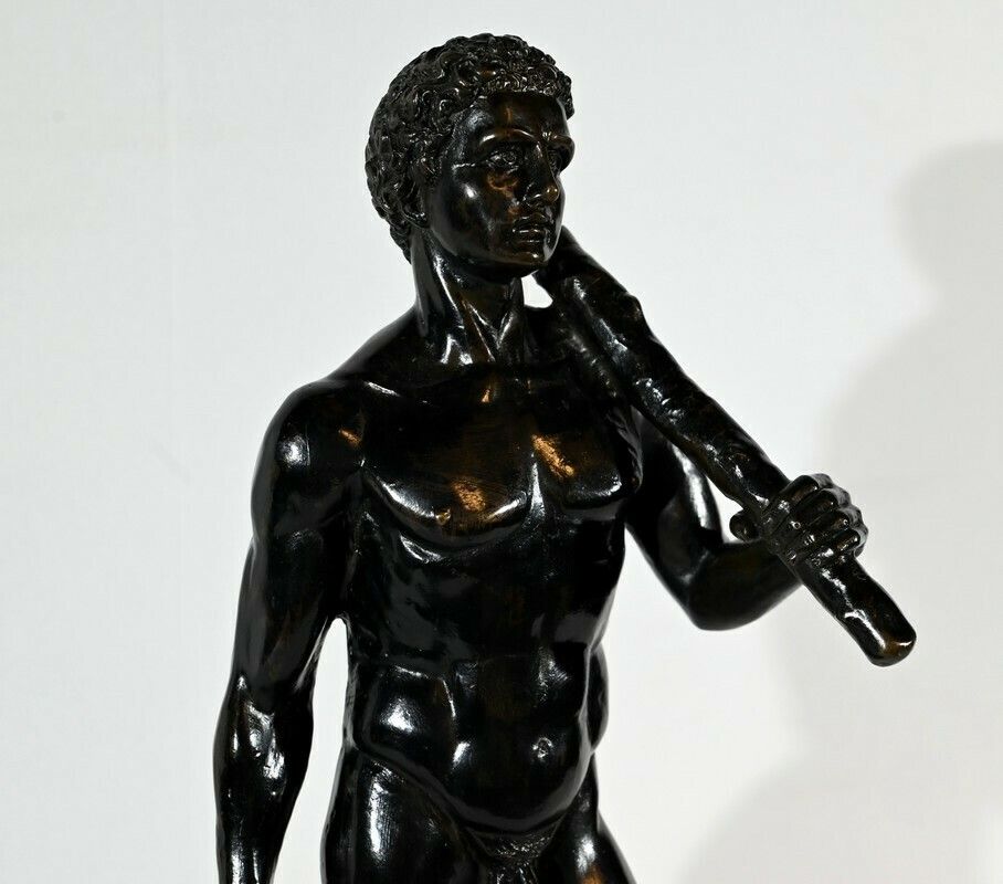 Bronze “Hercules And The Lion Of Nemea”, Signed Gregroi – 19th Century photo vintage