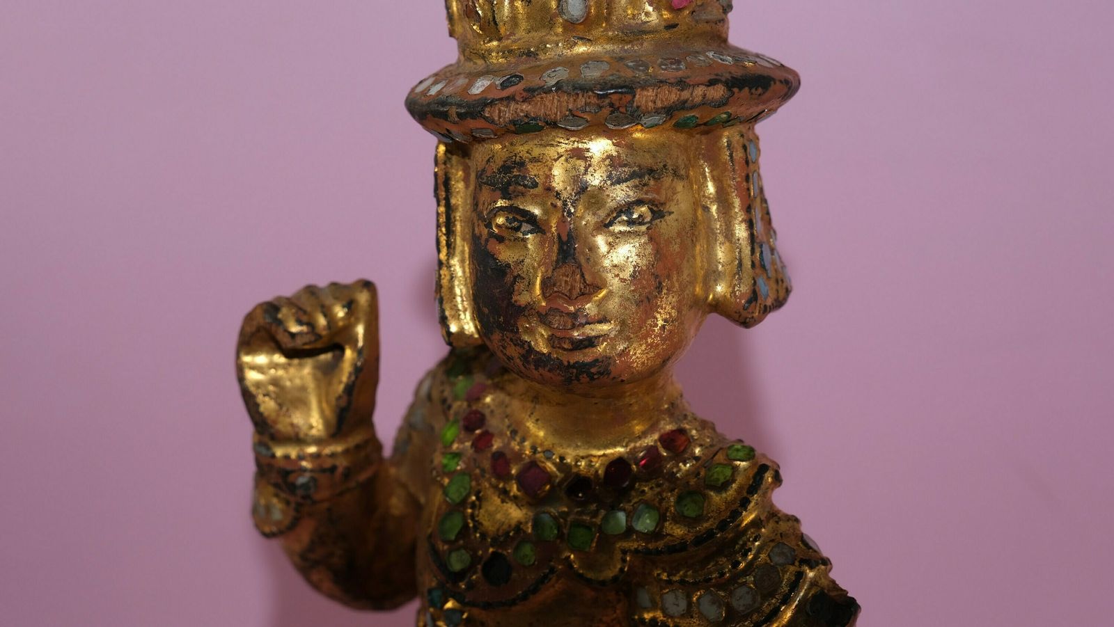 Burmese Art, Gilt Figure Burma, Nat photo for sale