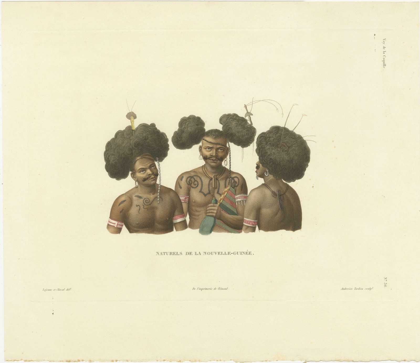 Antique Print Of Natives Of New Guinea photo furniture