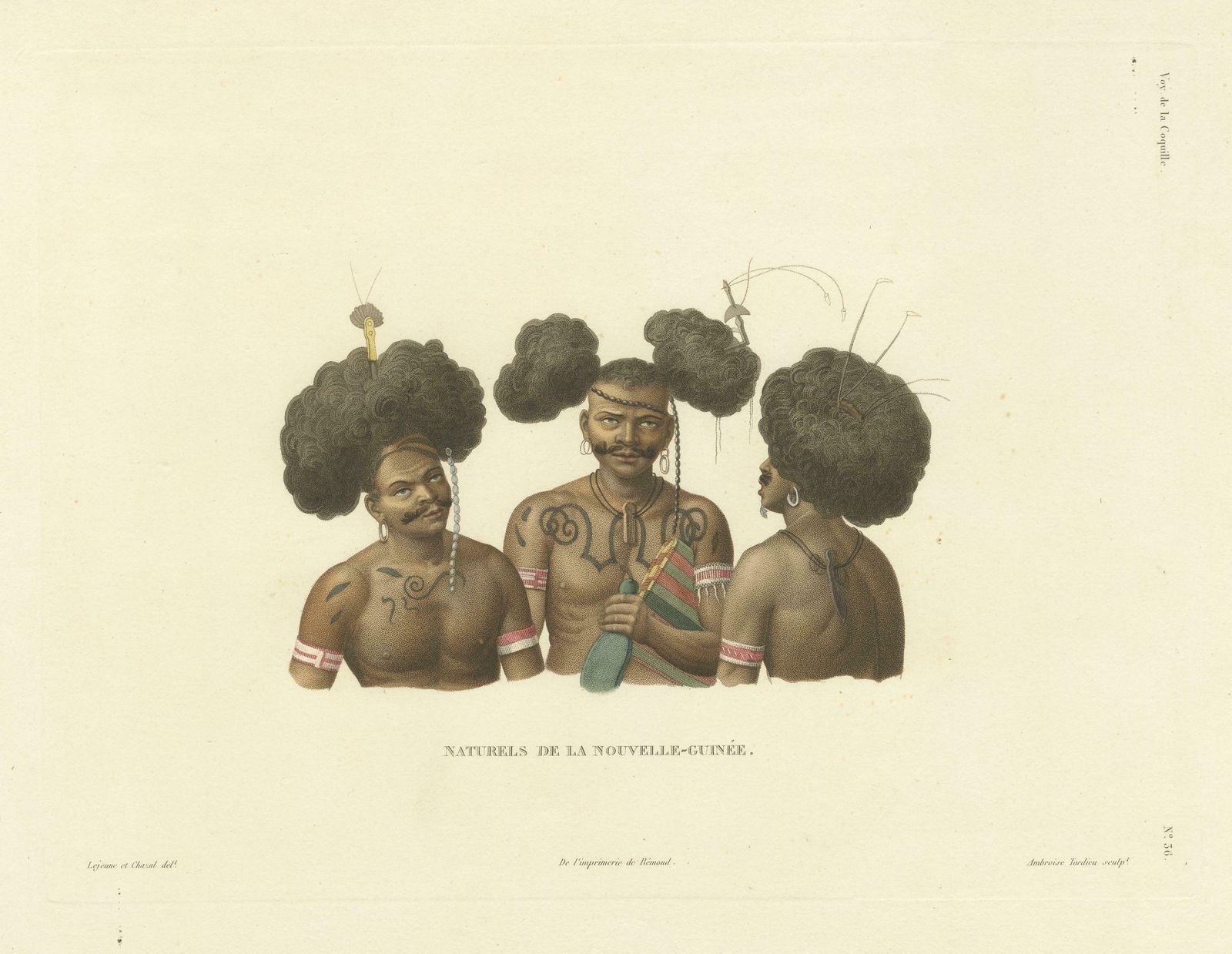 Antique Print Of Natives Of New Guinea photo for sale