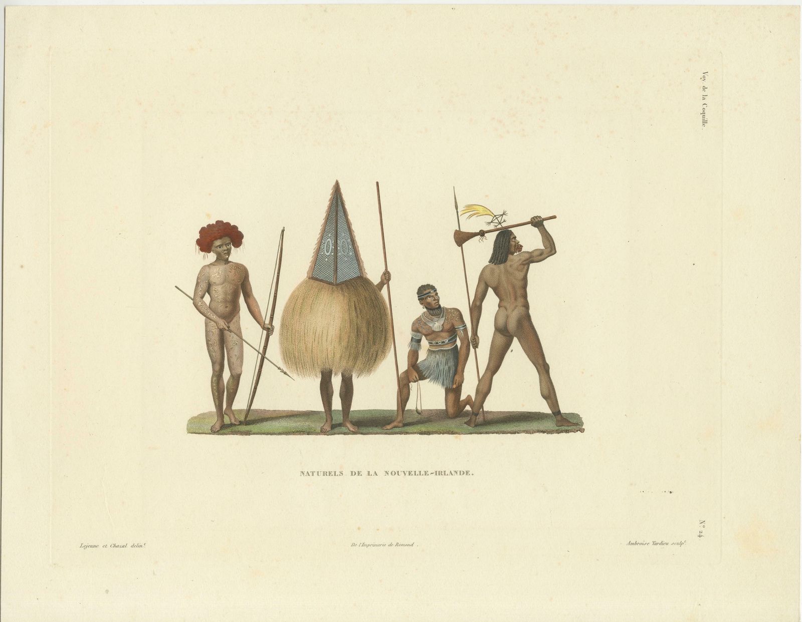 Antique Print Of Natives Of New Ireland photo furniture