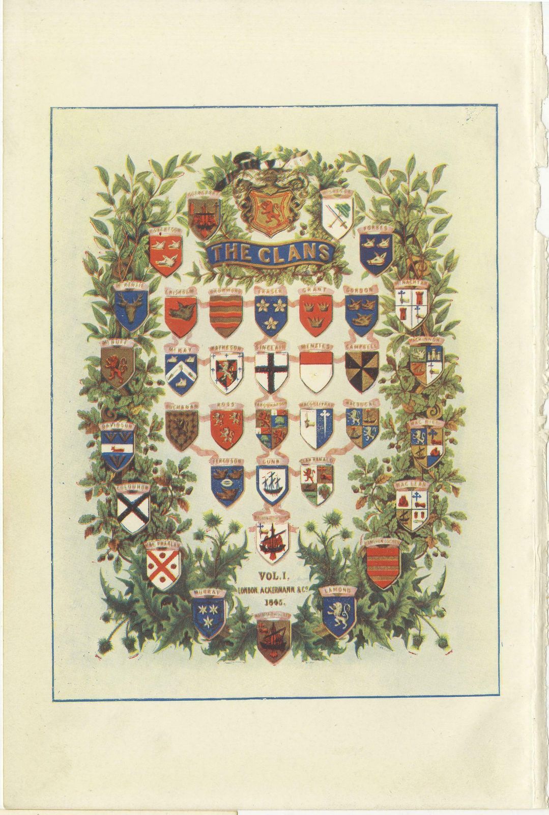 Set Of 2 Original Title Pages Of Mcian's Costumes Of The Clans Of Scotland photo furniture