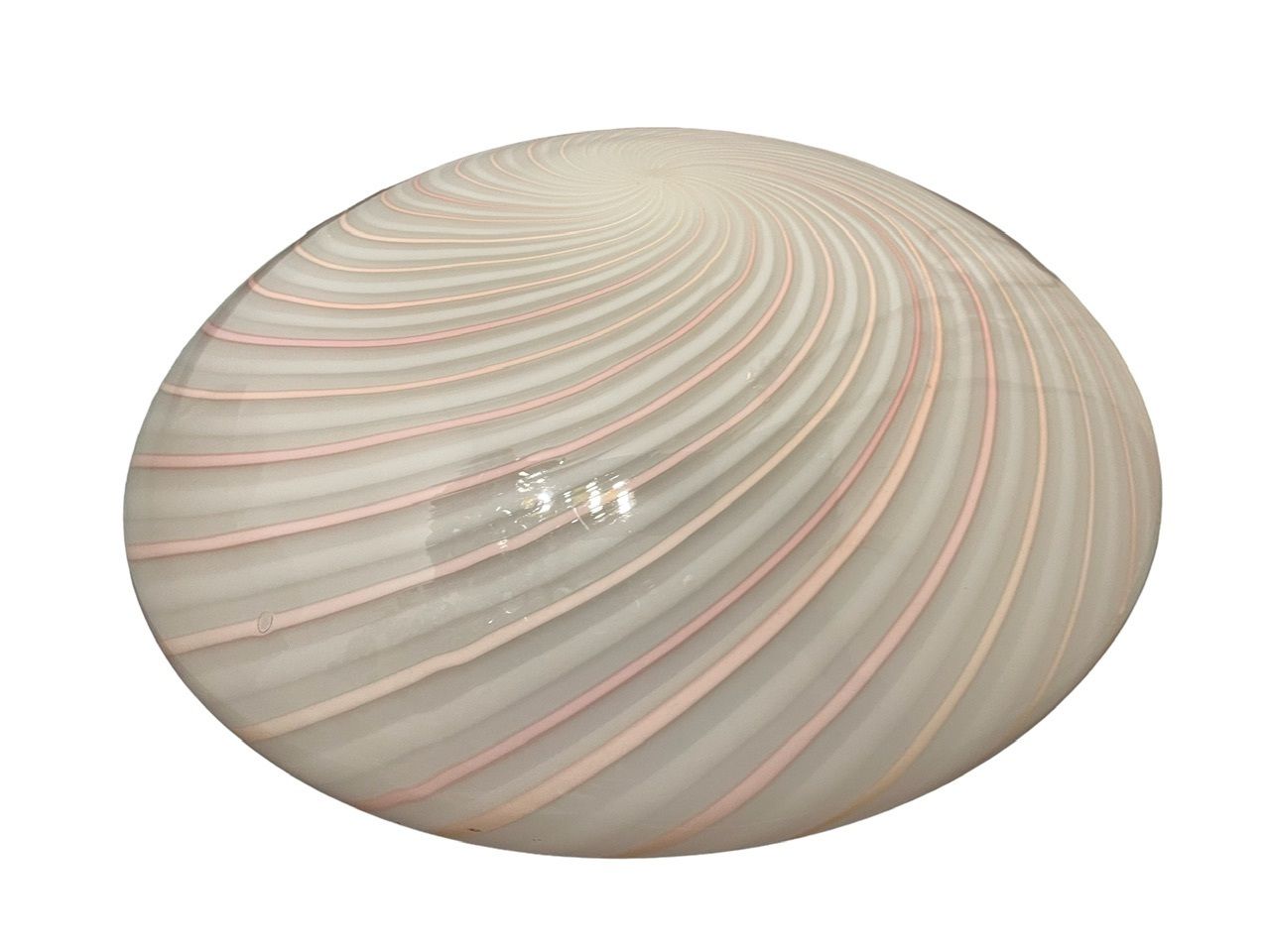 Pink Swirl Murano Glass Flushmount By Venini photo furniture