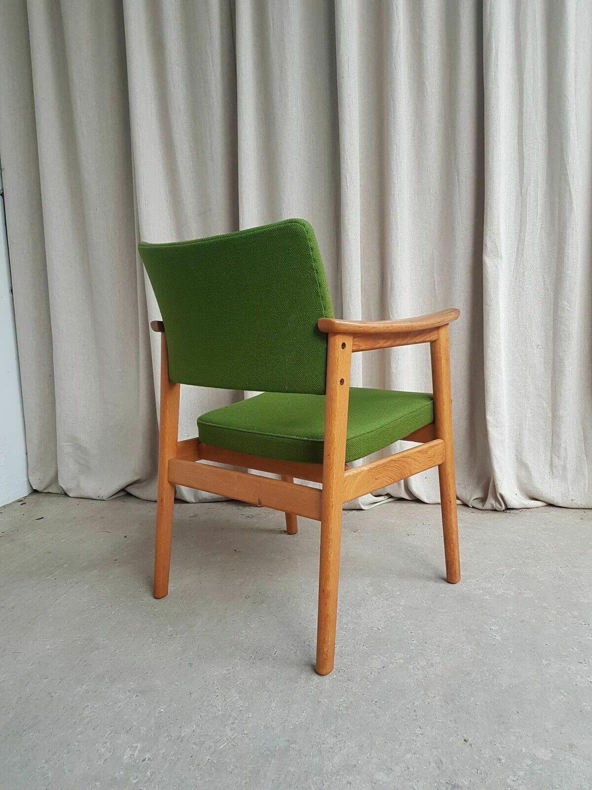 Vtg Mid Century Oak Armchair Side Chair By Erik Kirkegaard For Hong Stole R340 photo buy
