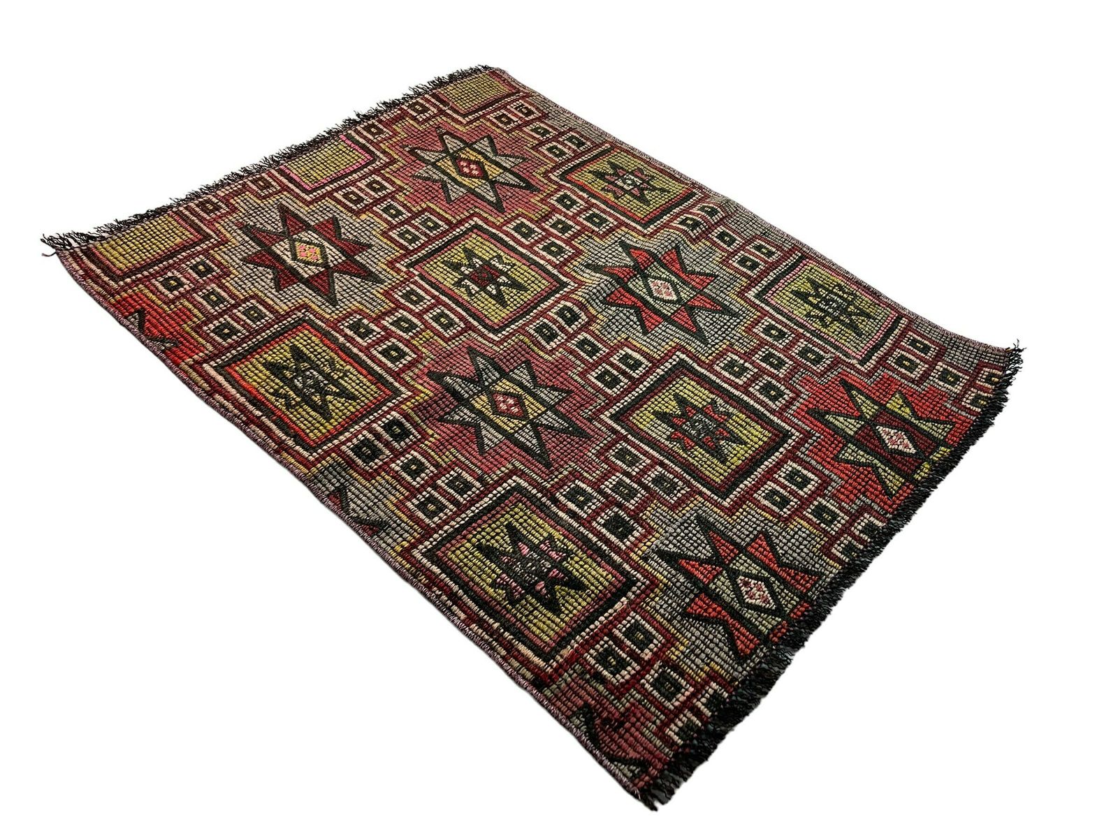 photo furniture Turkse Mini Kilim, Vintage Anatolische Turkse Kelim – 88 X 69 Cm