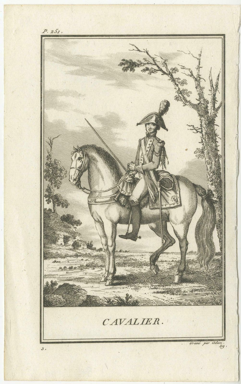 Set Of 2 Antique Horse Riding Prints, Cavalry Officer, Cavalry Soldier photo Art