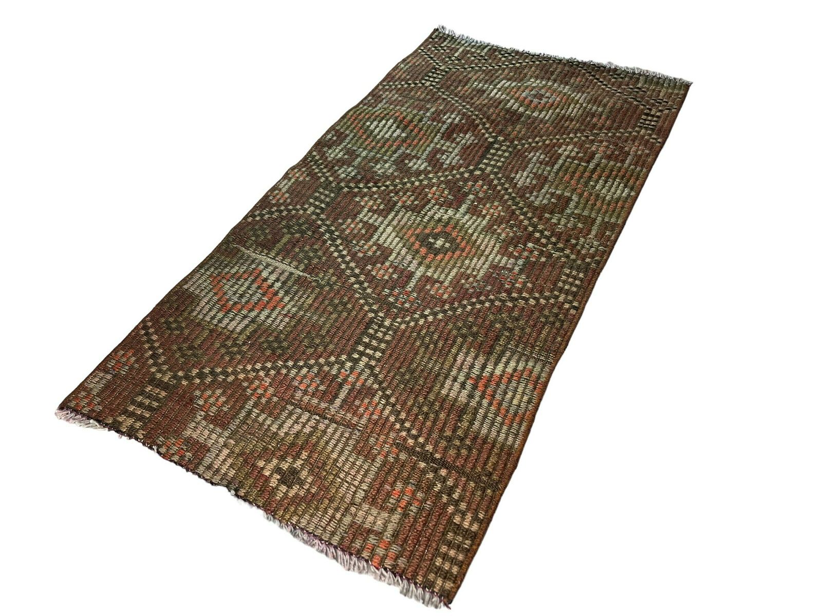 photo furniture Turkish Mini Kilim Rug ,Vintage Anatolian Turkish Kelim, 121 X 60 Cm