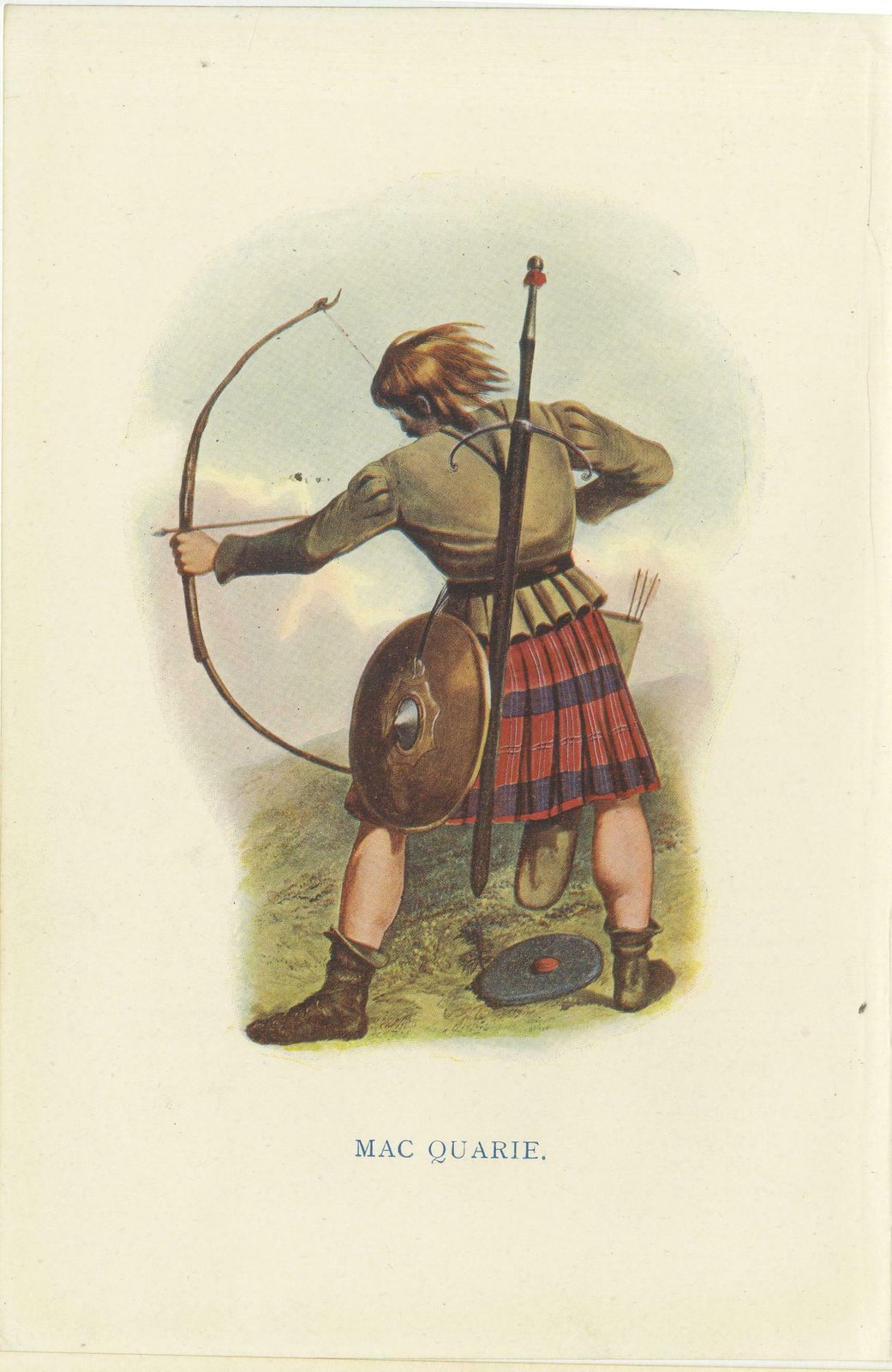 Set Of 4 Original Antique Prints Of Costumes Of The Clans Of Scotland photo furniture