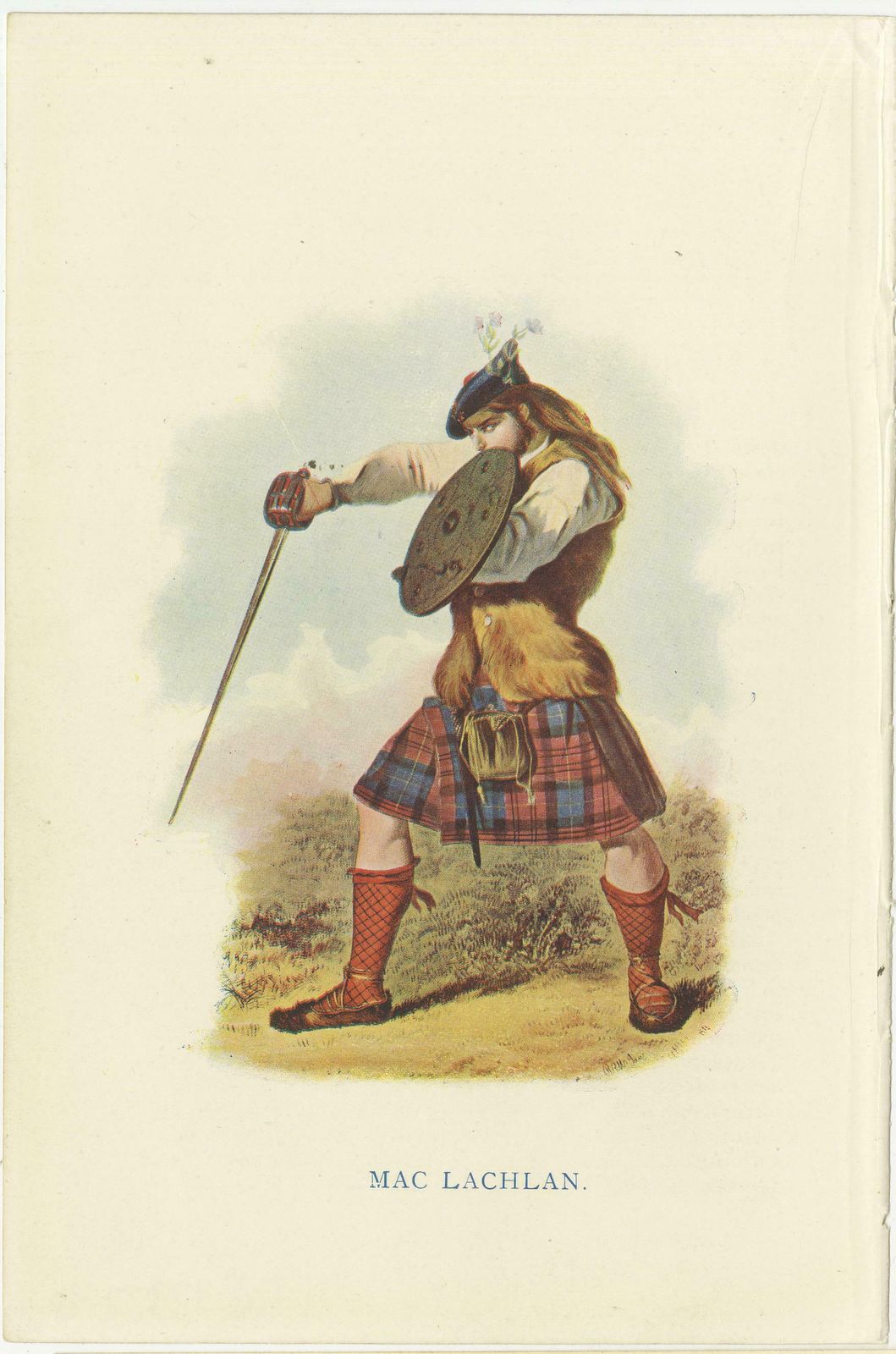 Set Of 4 Original Antique Prints Of Costumes Of The Clans Of Scotland photo 285.0