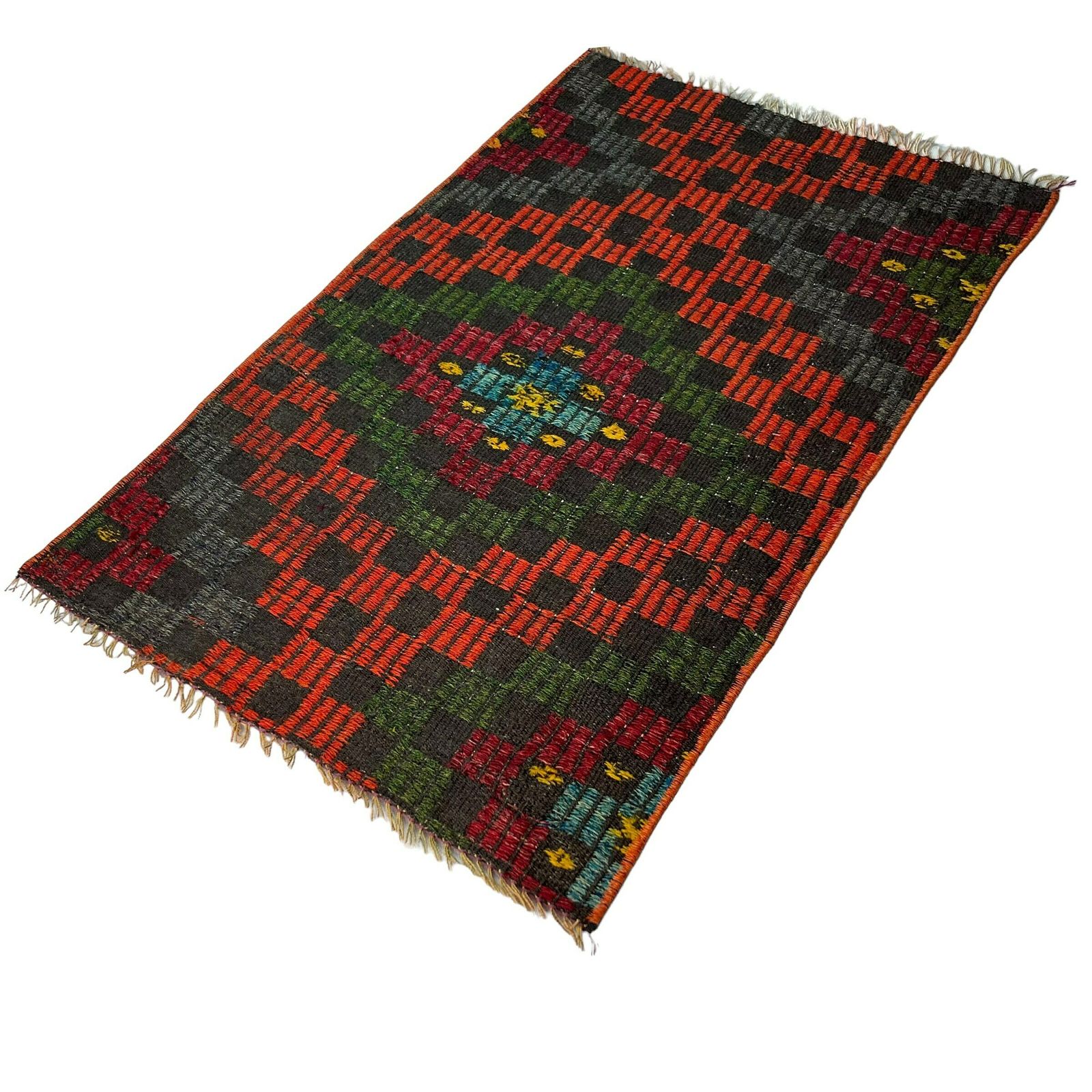 photo for sale Turkish Mini Kilim Rug ,Vintage Anatolian Turkish Kelim 87 X 54 Cm