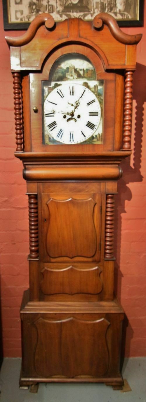 Large 19th Century Mahogany 8 Day Arch Dial Longcase Clock ' John Jones , Pwllheli'