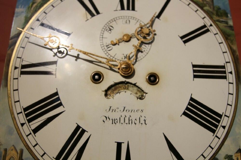 995.0 Large 19th Century Mahogany 8 Day Arch Dial Longcase Clock ' John Jones , Pwllheli' photo