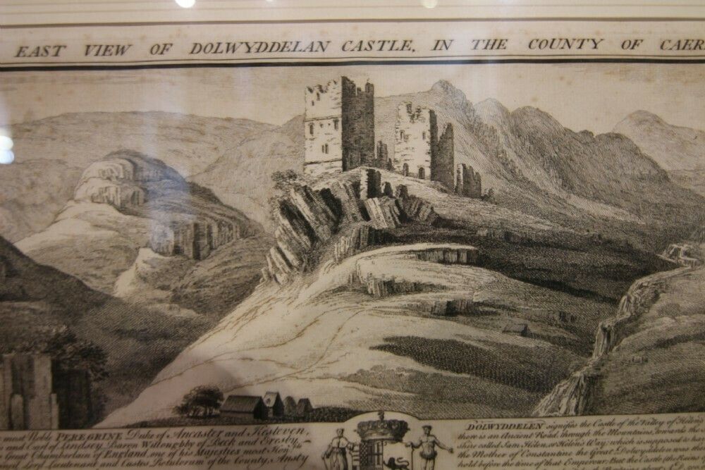 18th Century Lithograph Of Dolwyddelan Castle Wales photo 110.0