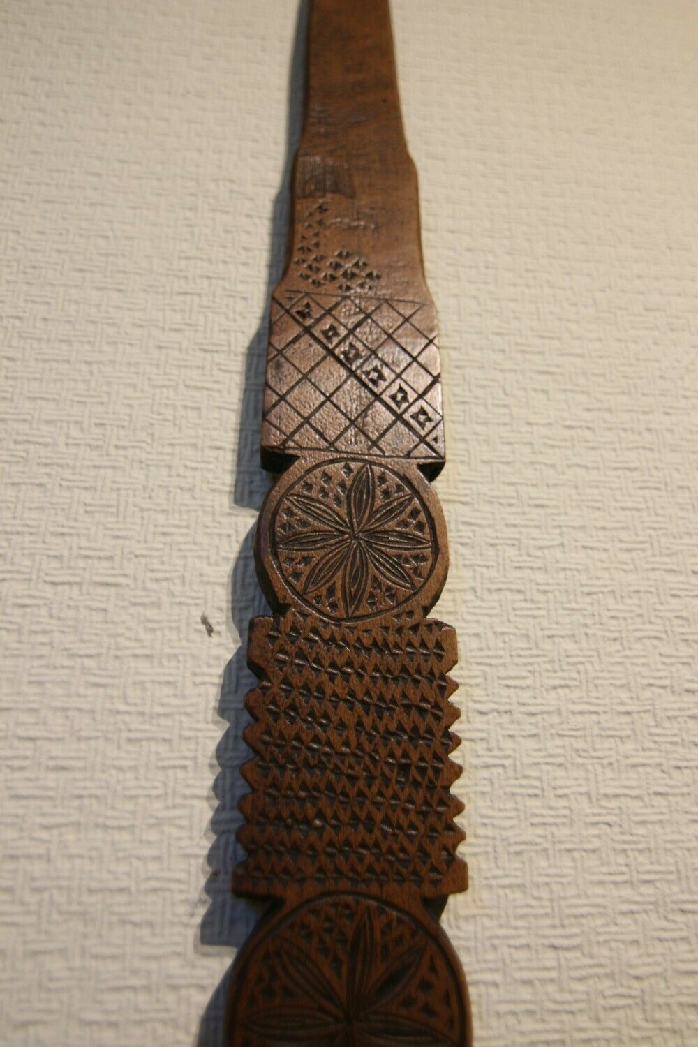 19th Century Carved Folk Art Distaff photo furniture
