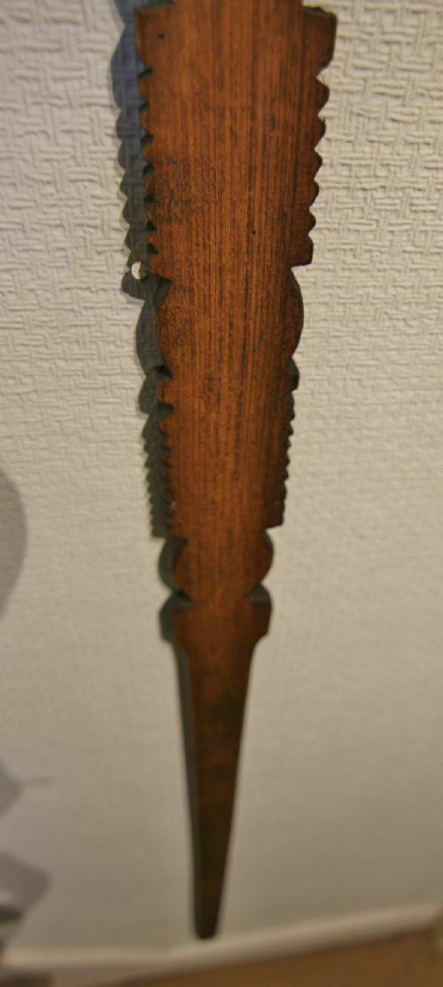 19th Century Carved Folk Art Distaff photo vintage