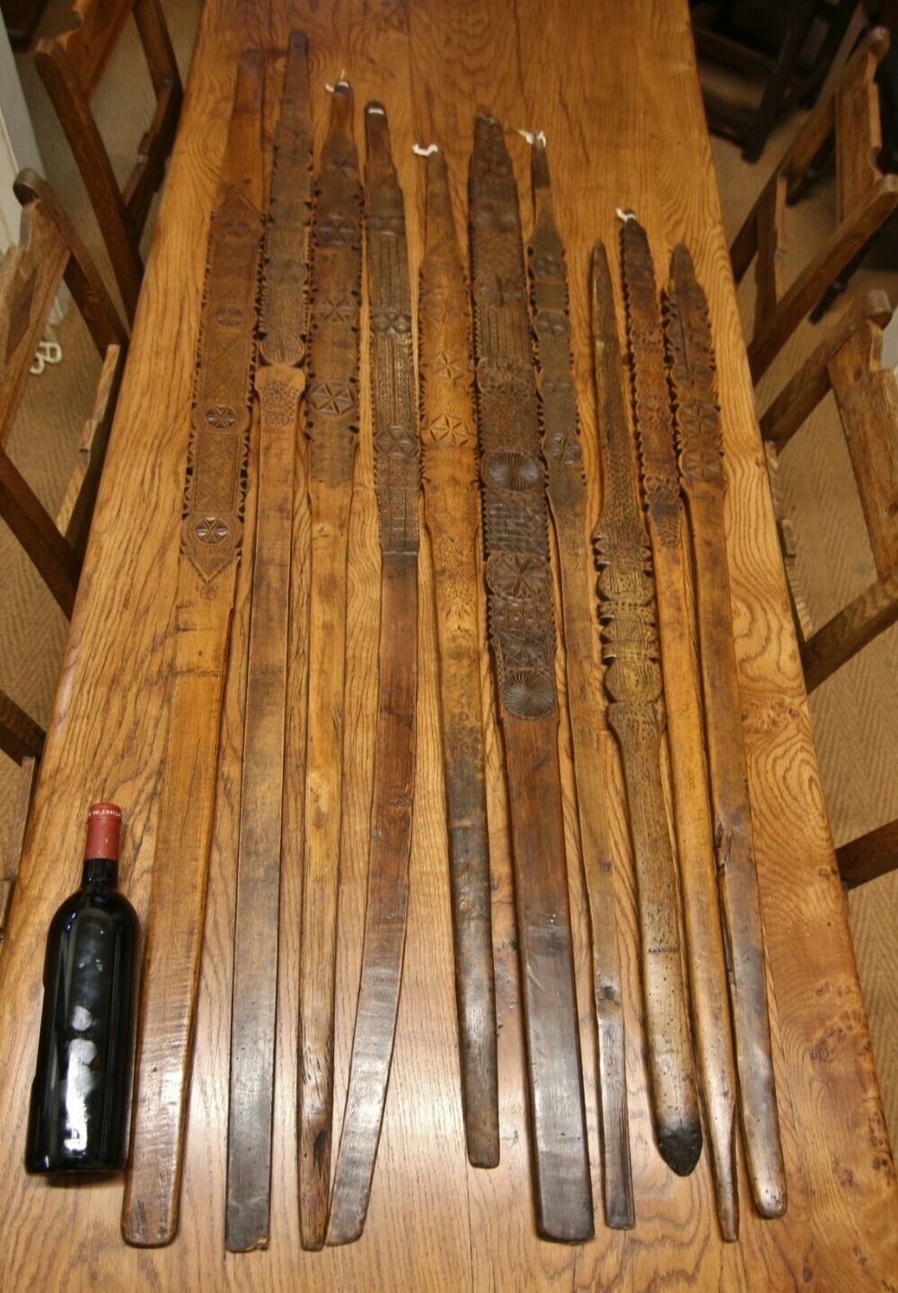 photo furniture 19th Century Carved Folk Art Distaff