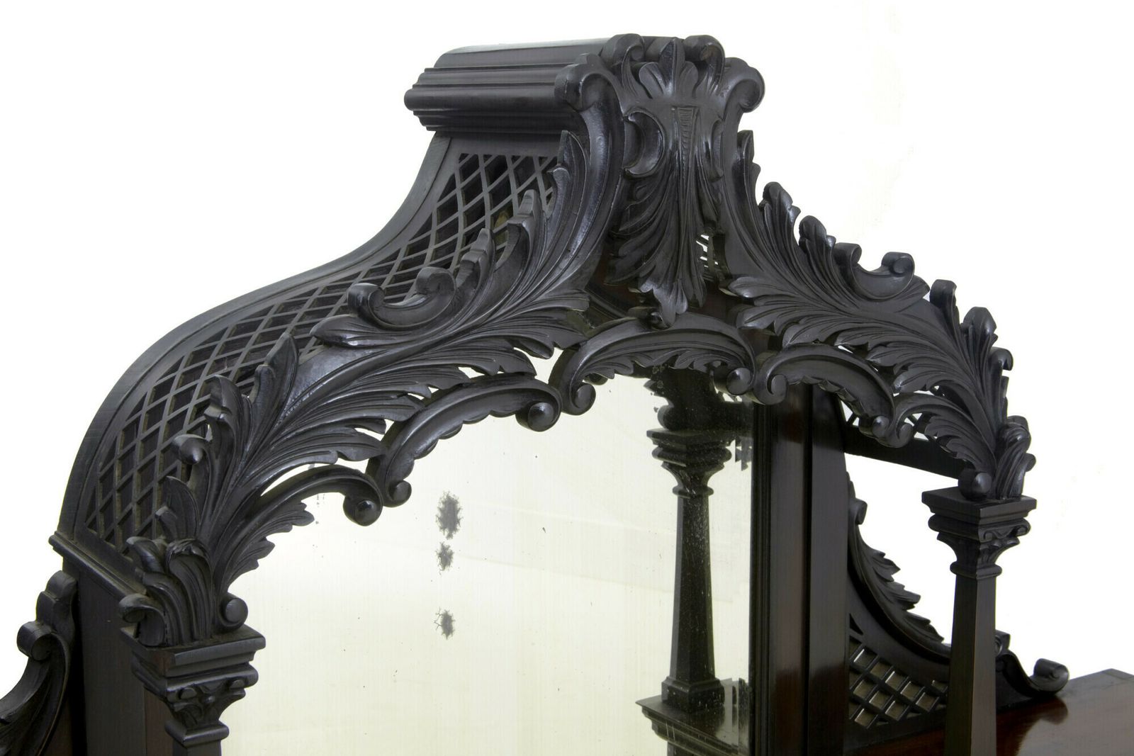 Edwardian Chippendale Revival Carved Mahogany Cabinet photo for sale