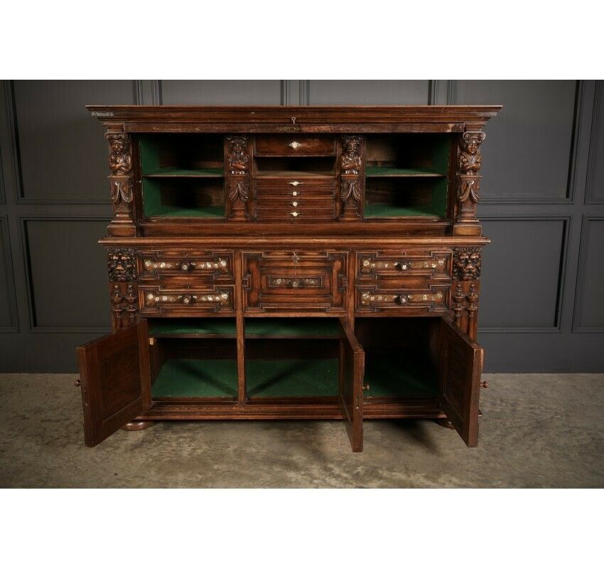 19th Century Walnut & Mother Of Pearl Inlaid Dresser photo buy