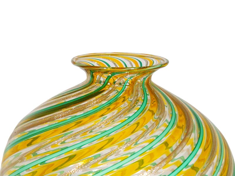 Vintage Multi Colored Murano Glass Vase By Fratelli Toso, 1970s photo vinterior
