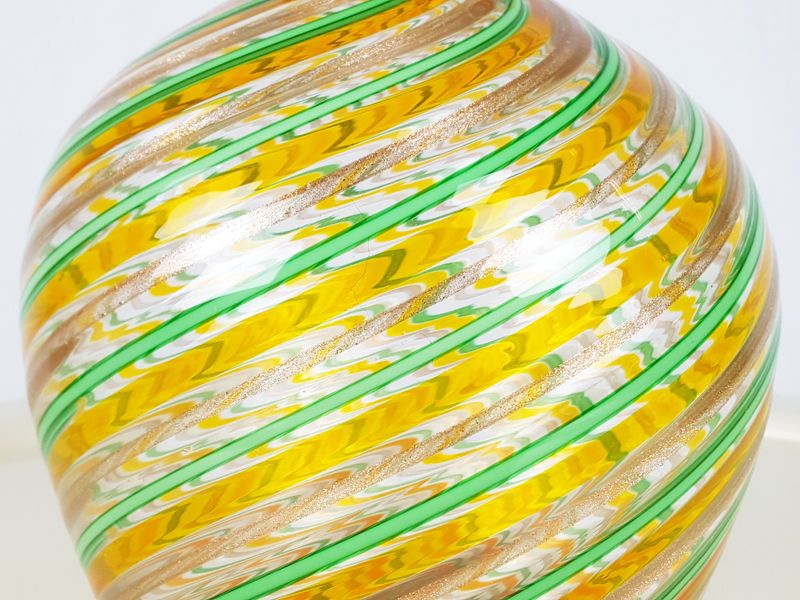 Vintage Multi Colored Murano Glass Vase By Fratelli Toso, 1970s photo buy