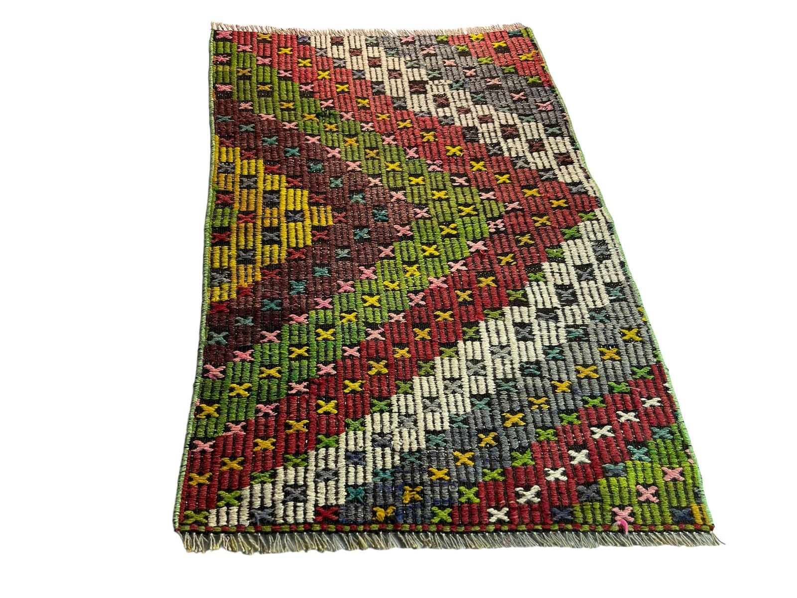 Turkish Mini Kilim Rug ,Vintage Anatolian Turkish Kelim 97 X 65 Cm photo buy