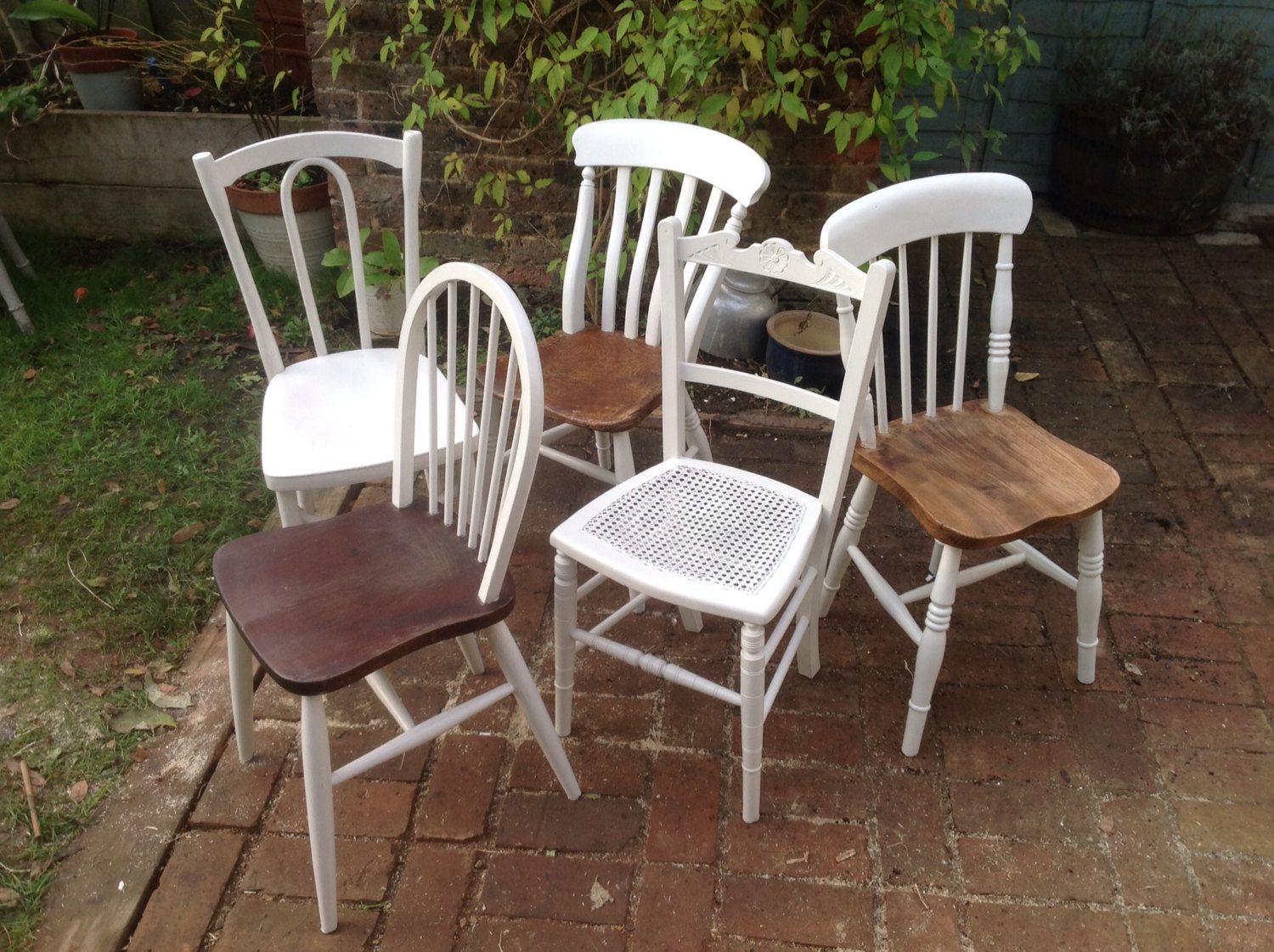 Painted Chairs Vintage photo for sale