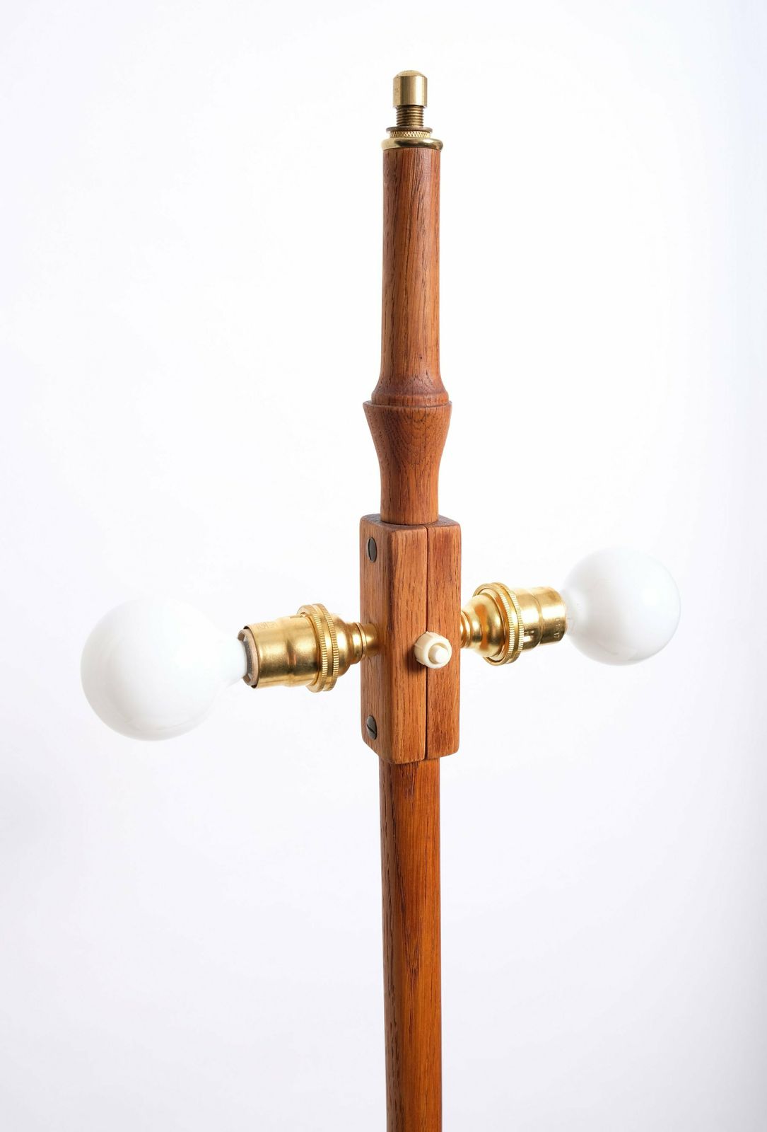 Teak Floor Lamp By Uno & östen Kristiansson, Luxus, Sweden, 1950s photo 746.0