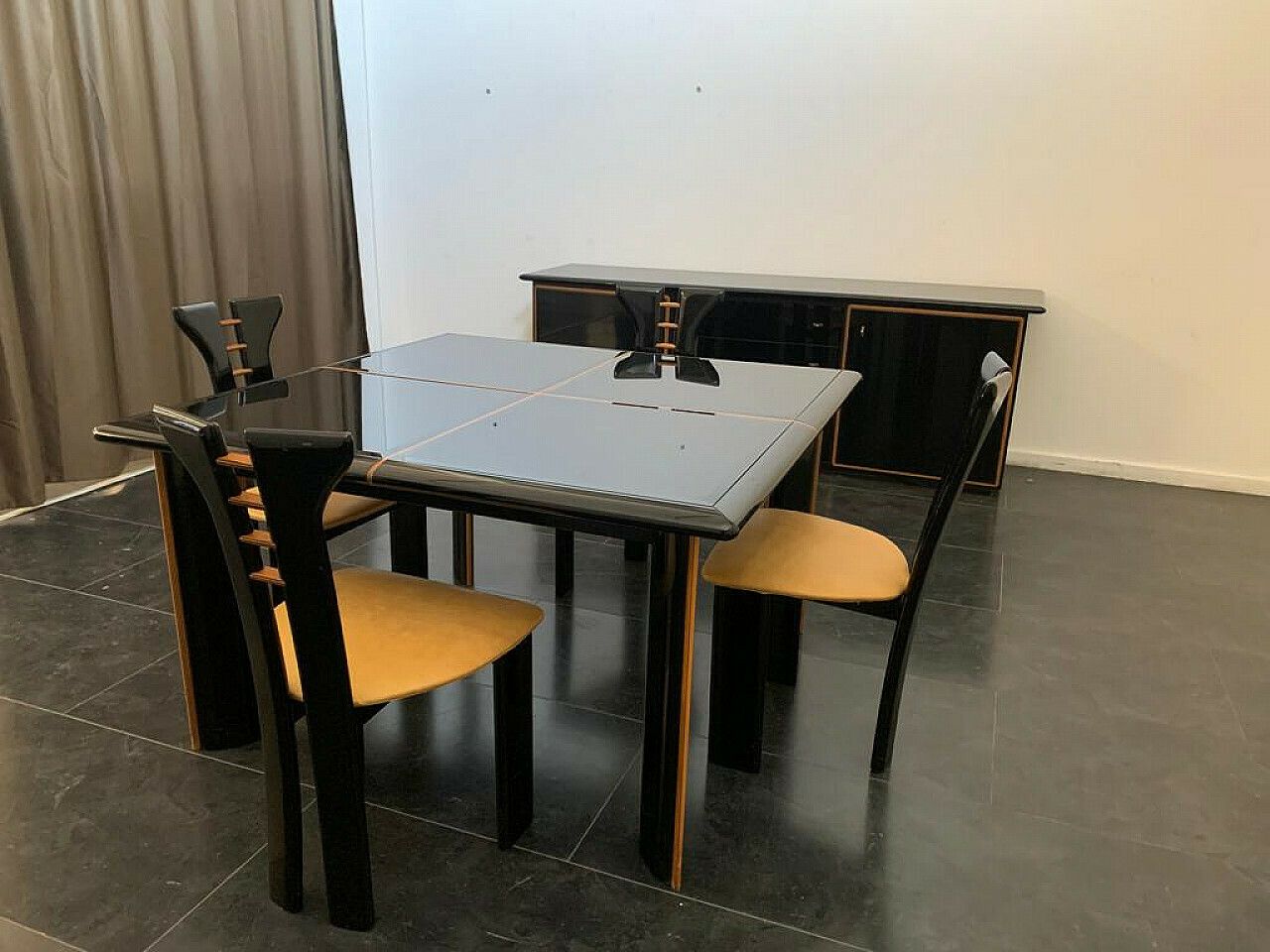 4 Chairs, Table And Sideboard By Pierre Cardin For Roche Bobois, 1970s photo 7992.0