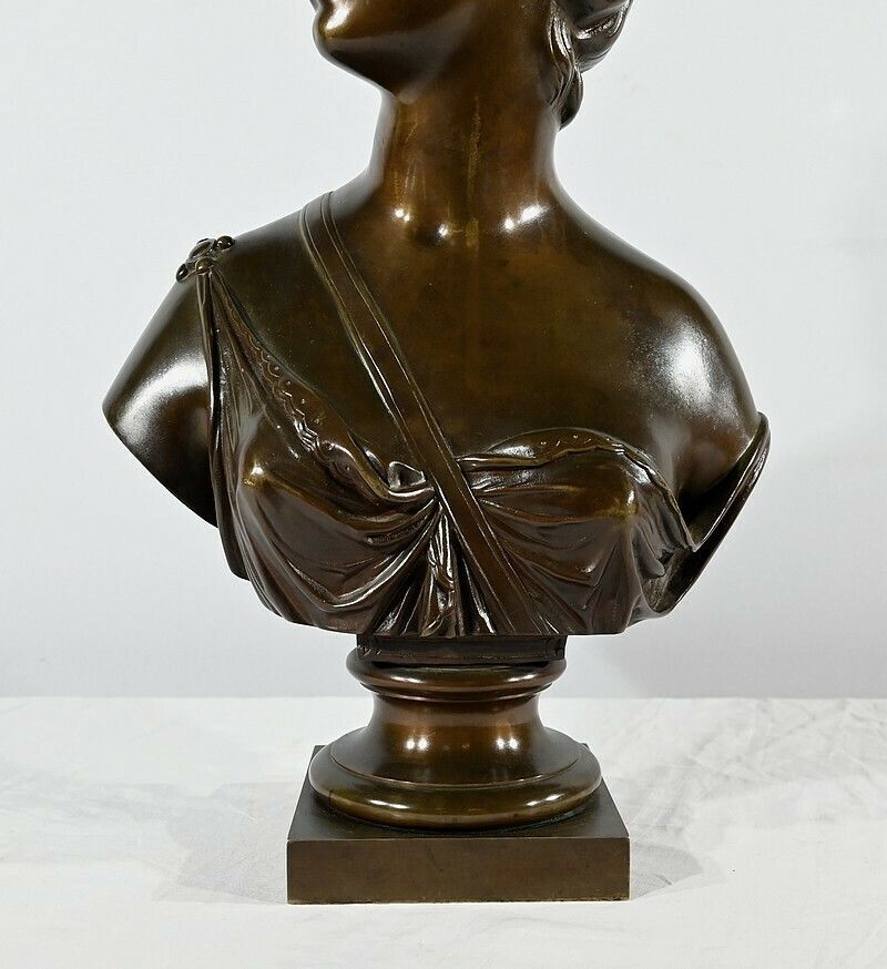 Bronze “Diane The Huntress” After Houdon – Late 19th Century photo vinterior