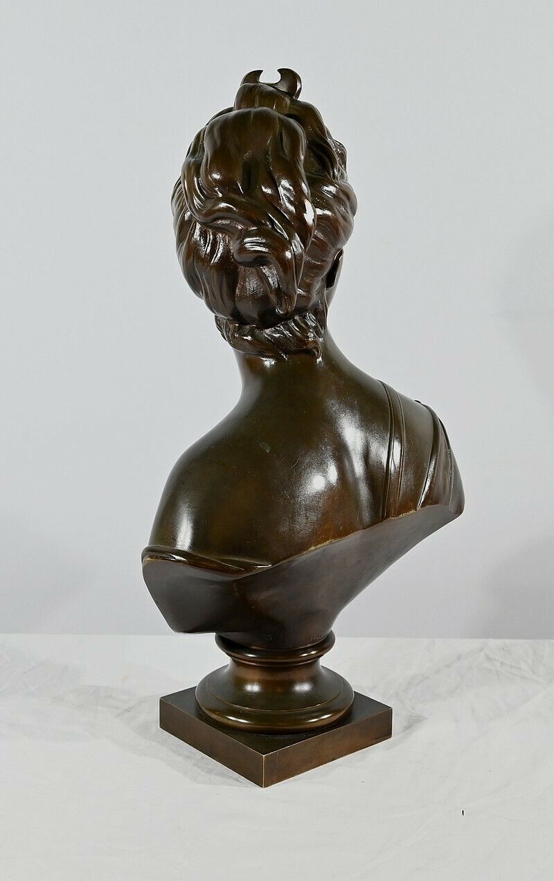 Art Bronze “Diane The Huntress” After Houdon – Late 19th Century photo