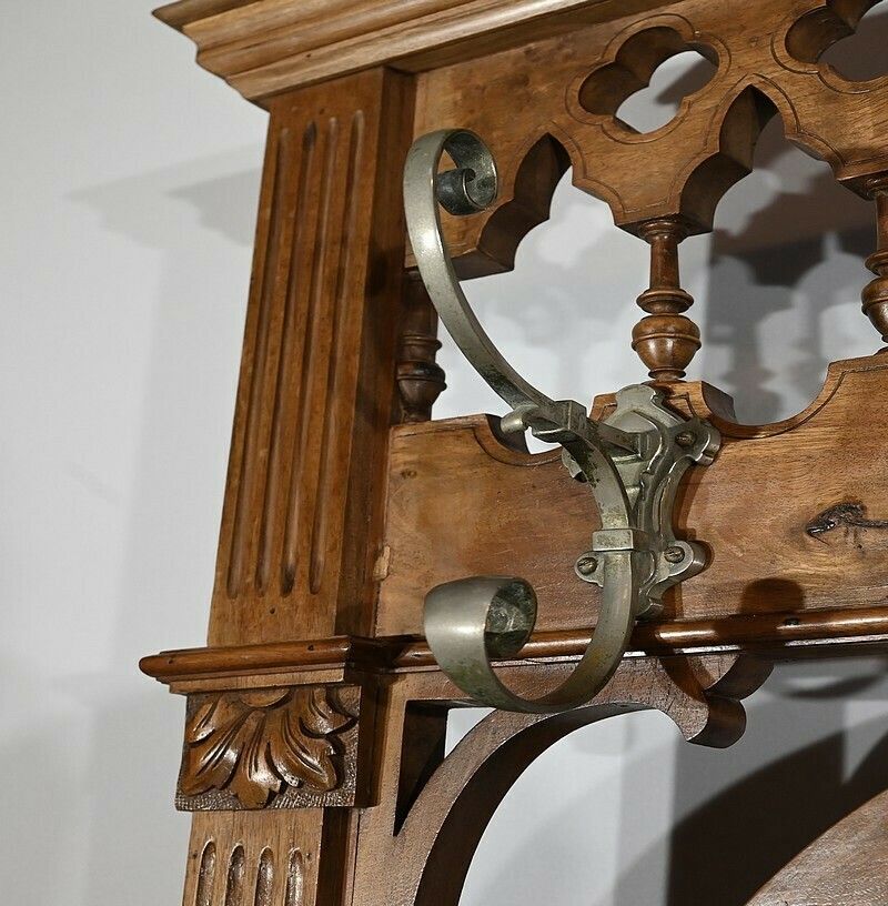 Furniture Rare Vestibule Chest In Walnut – Late 19th Century photo