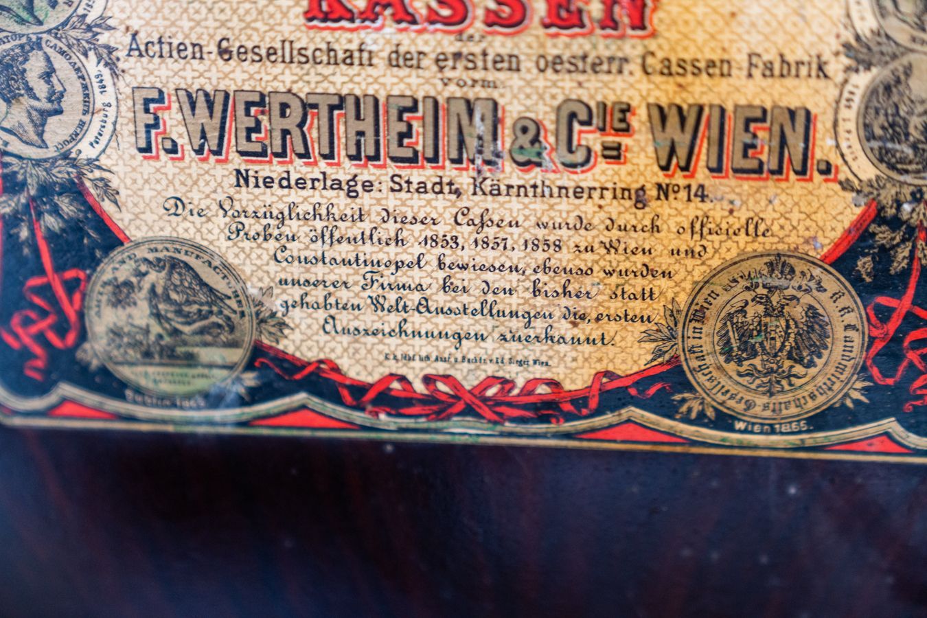 photo vintage Austro Hungarian Period Safe F. Wertheim & C. With Key, 1800s