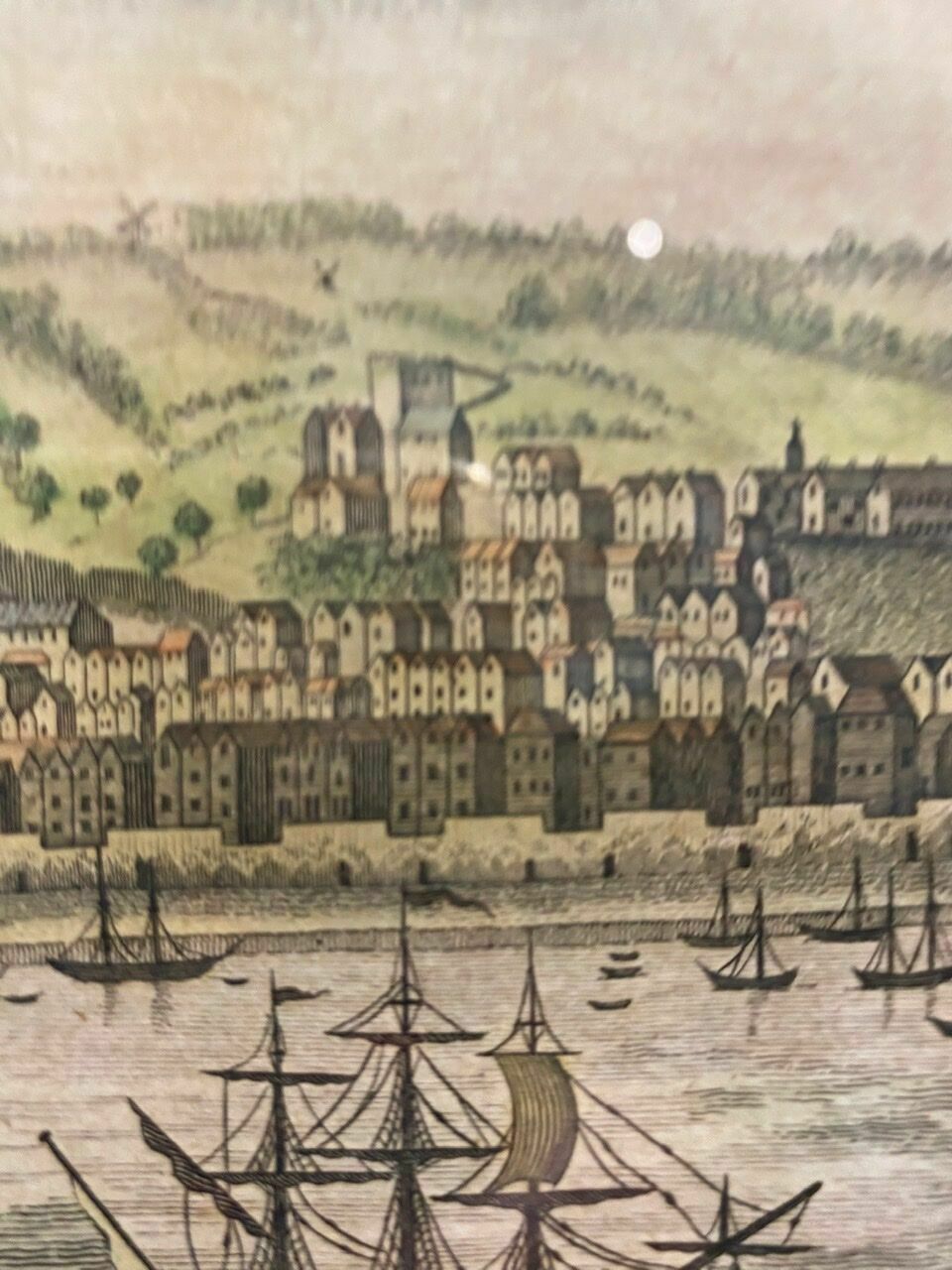 Art Ancienne Gravure, Vue Sur Le Port De Newcastle Au Début Du Xxe Siècle photo
