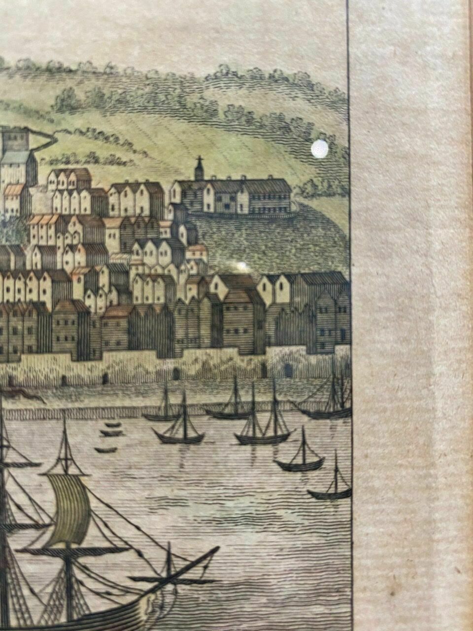 photo vintage Ancienne Gravure, Vue Sur Le Port De Newcastle Au Début Du Xxe Siècle
