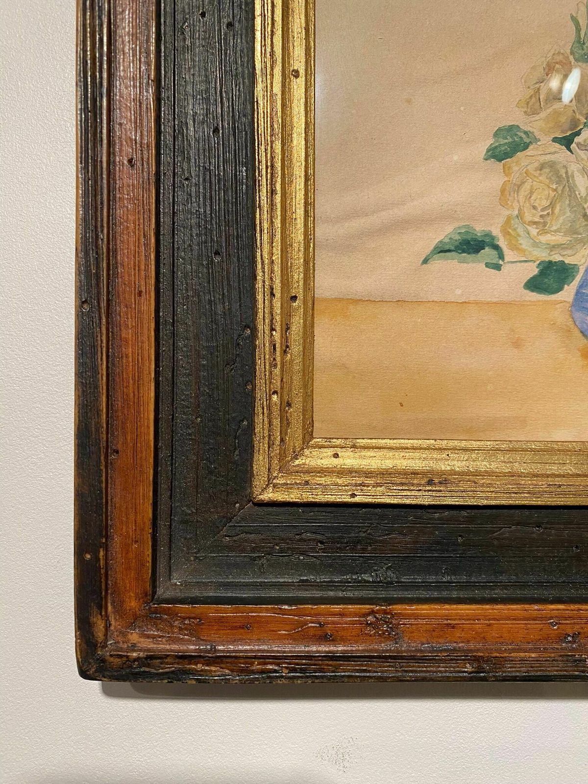 Old Painting, Still Life With Roses, 20th Century photo 82.0