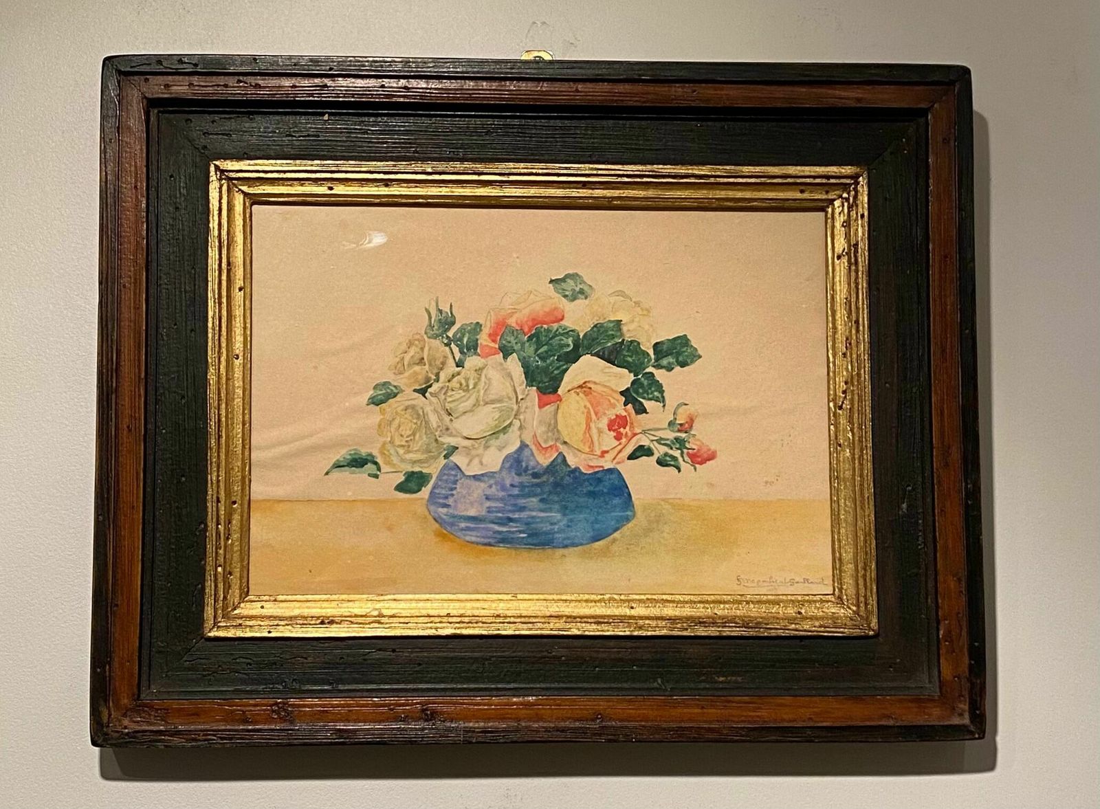 photo vinterior Old Painting, Still Life With Roses, 20th Century