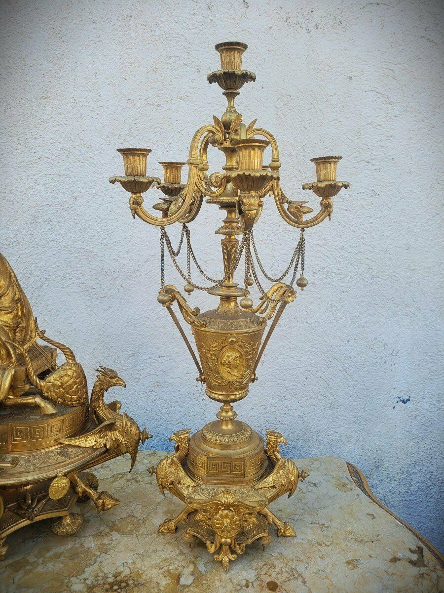 Picard, Gilt Bronze Trim, Muse Of Music, 19th Century photo vinterior