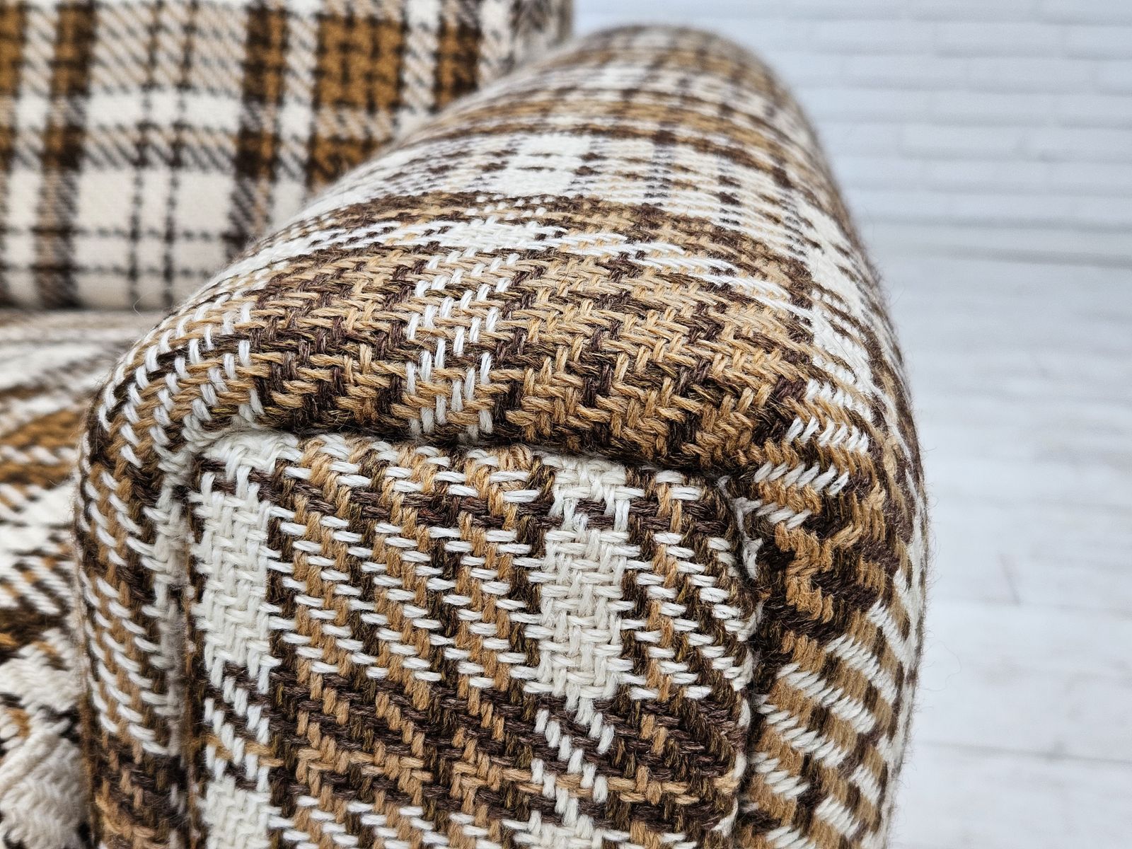 1970s, Danish 2 Seater Sofa, Original Very Good Condition, Furniture Wool. photo buy