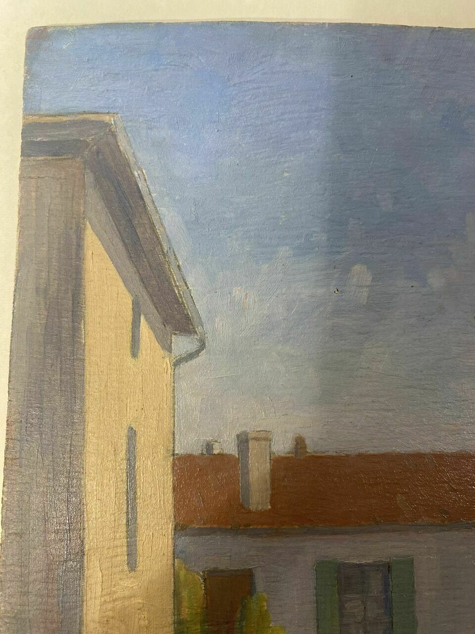 Painting, Landscape, Stamp Of The Artist's Studio Circa 1940 photo Art