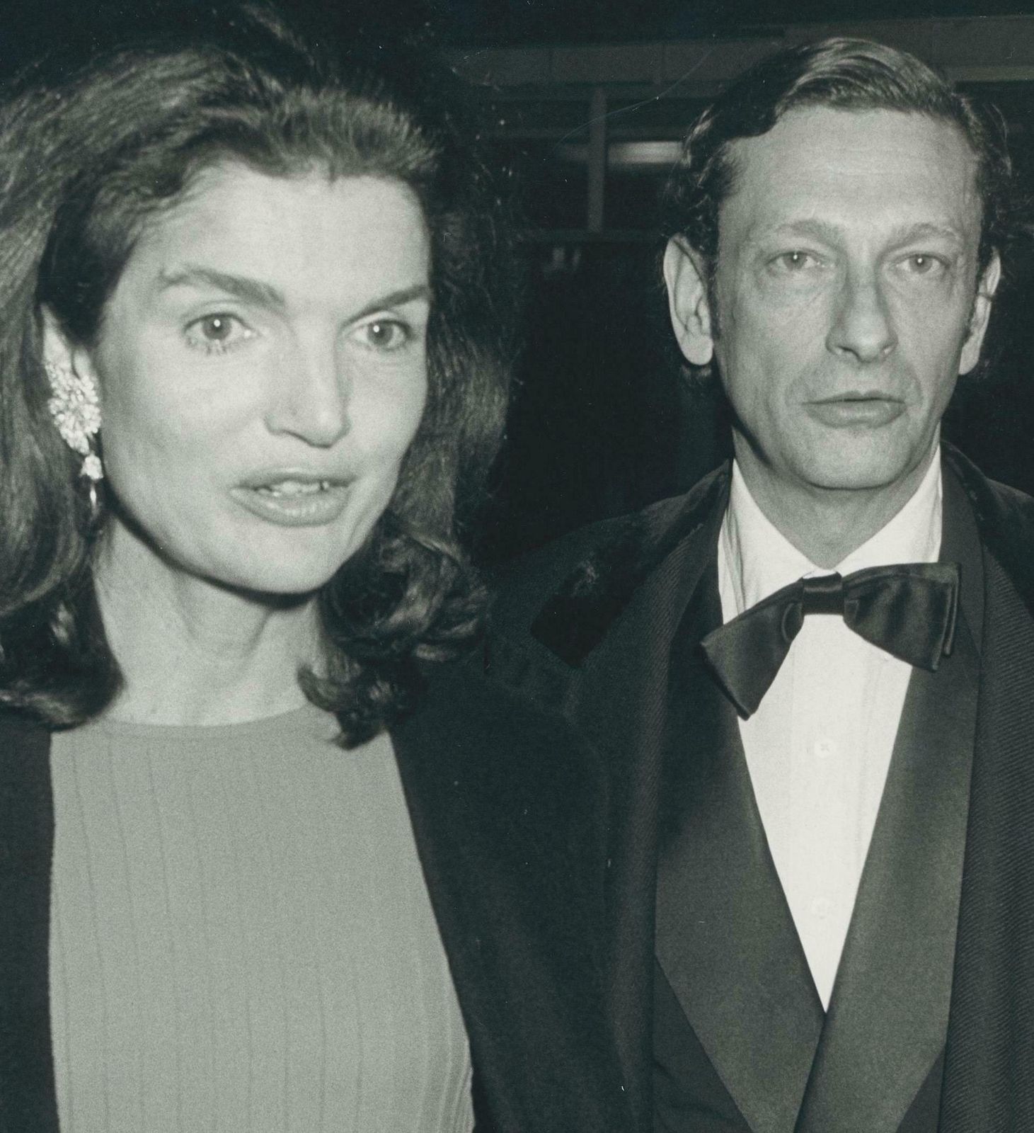 Michel Ginies Jackie Kennedy With Company, Black And White Photograph, Circa 1970s photo furniture