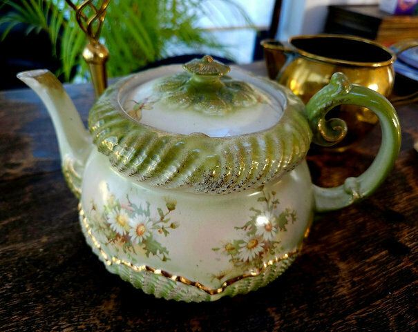 Opulent, Large, Art Nouveau, Antique Teapot By Grimwade Bros Pottery, England photo buy
