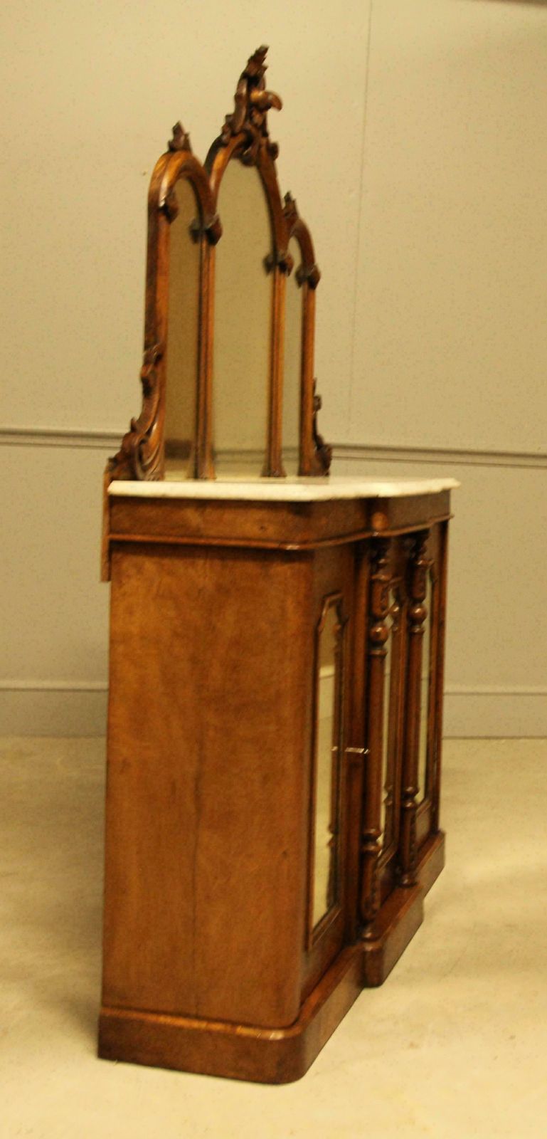 photo for sale Victorian Burr Walnut Credenza