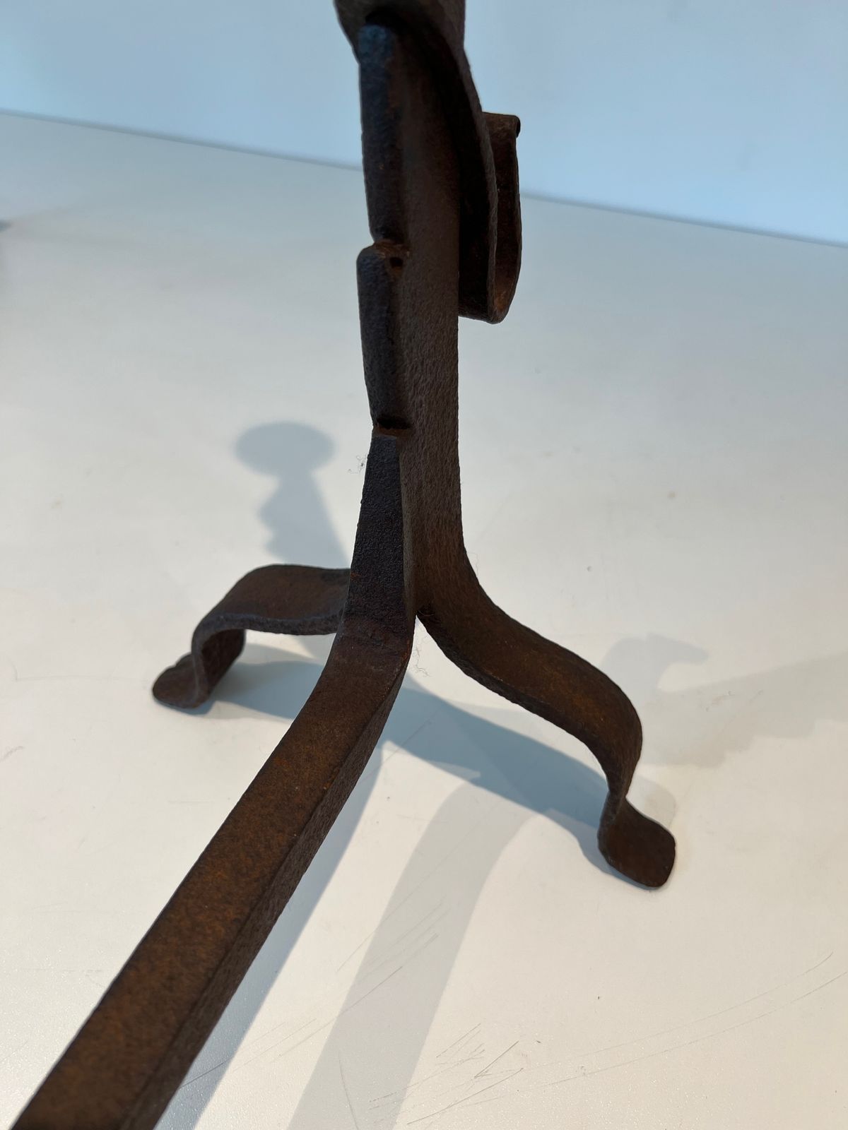 photo furniture Pair Of Wrought Iron Andirons, 1900s