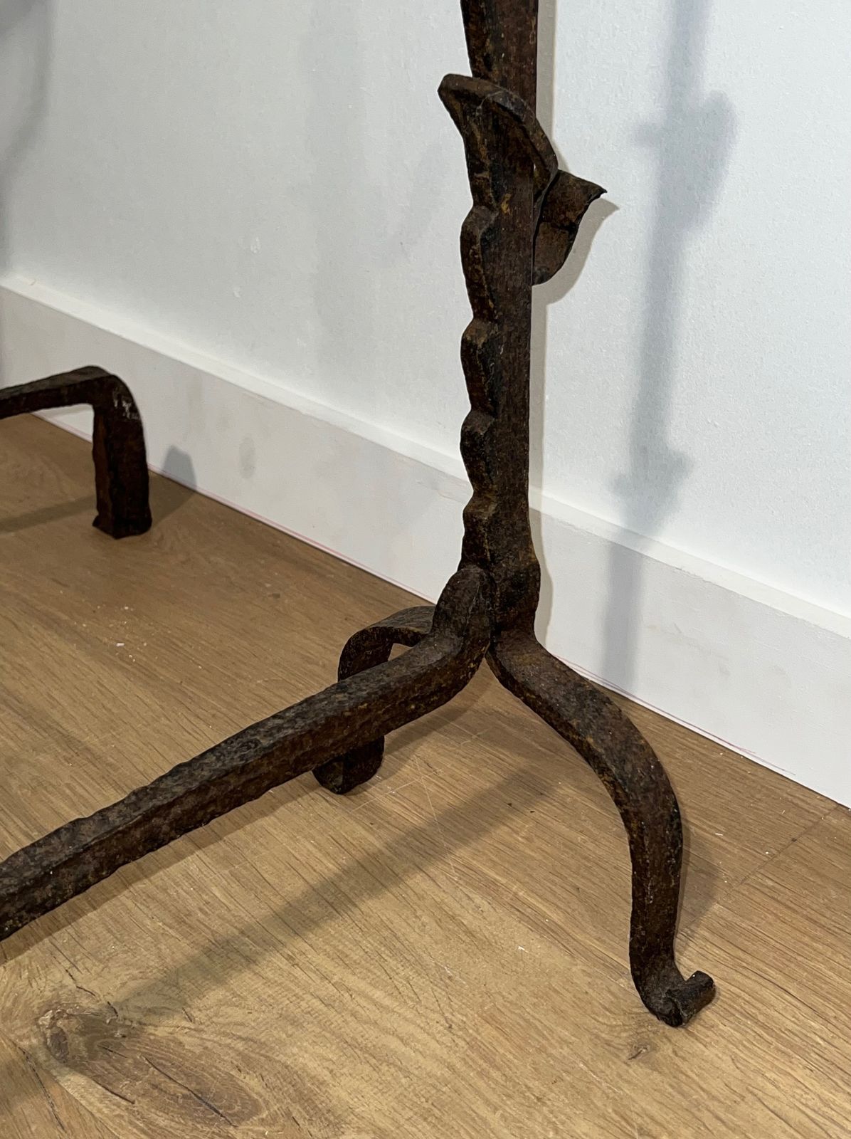photo vinterior Pair Of Wrought Iron Landiers, 18th Century And Earlier