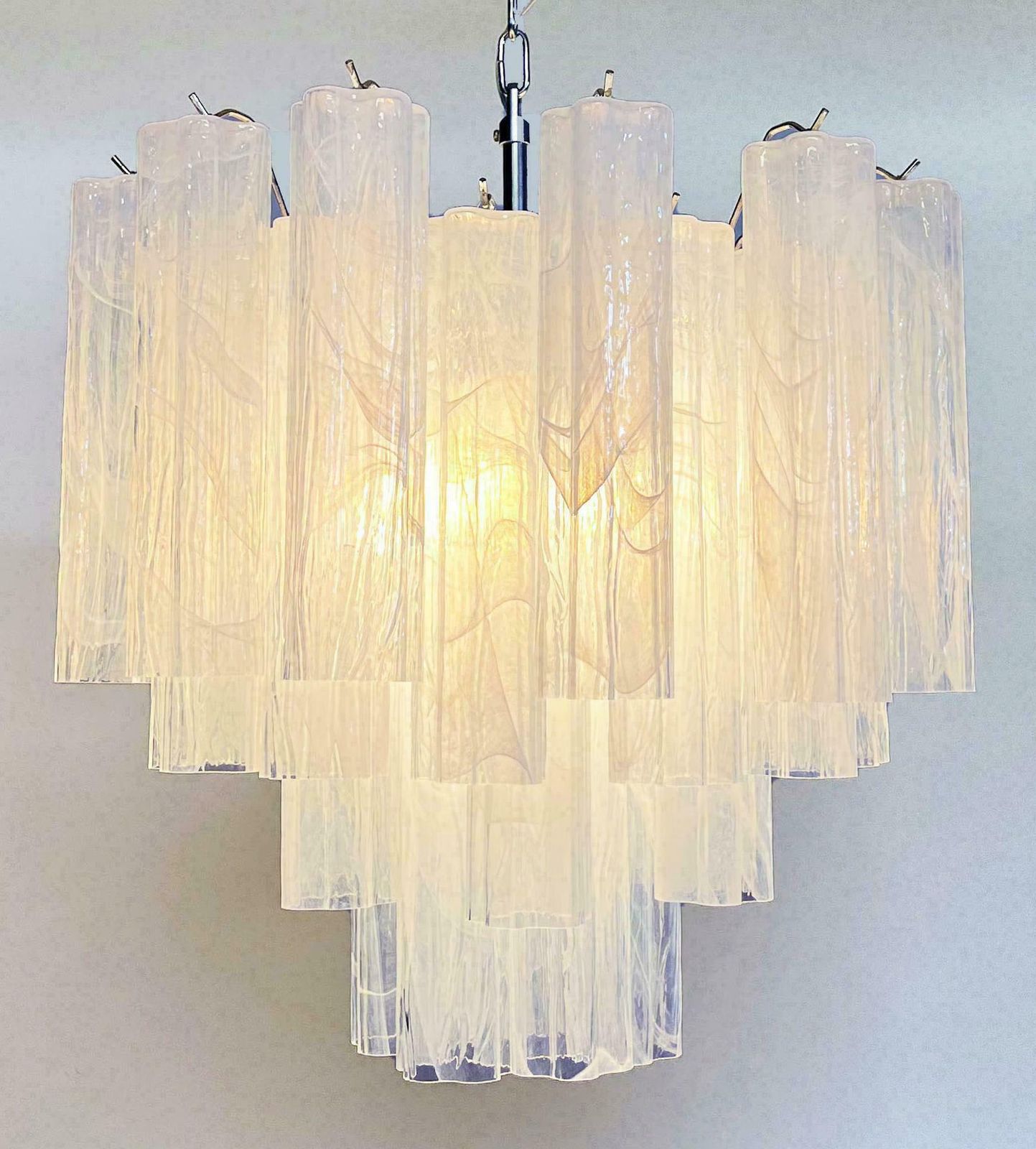 Amazing Glass Tube Chandelier   36 Alabaster White Glasses photo Lighting