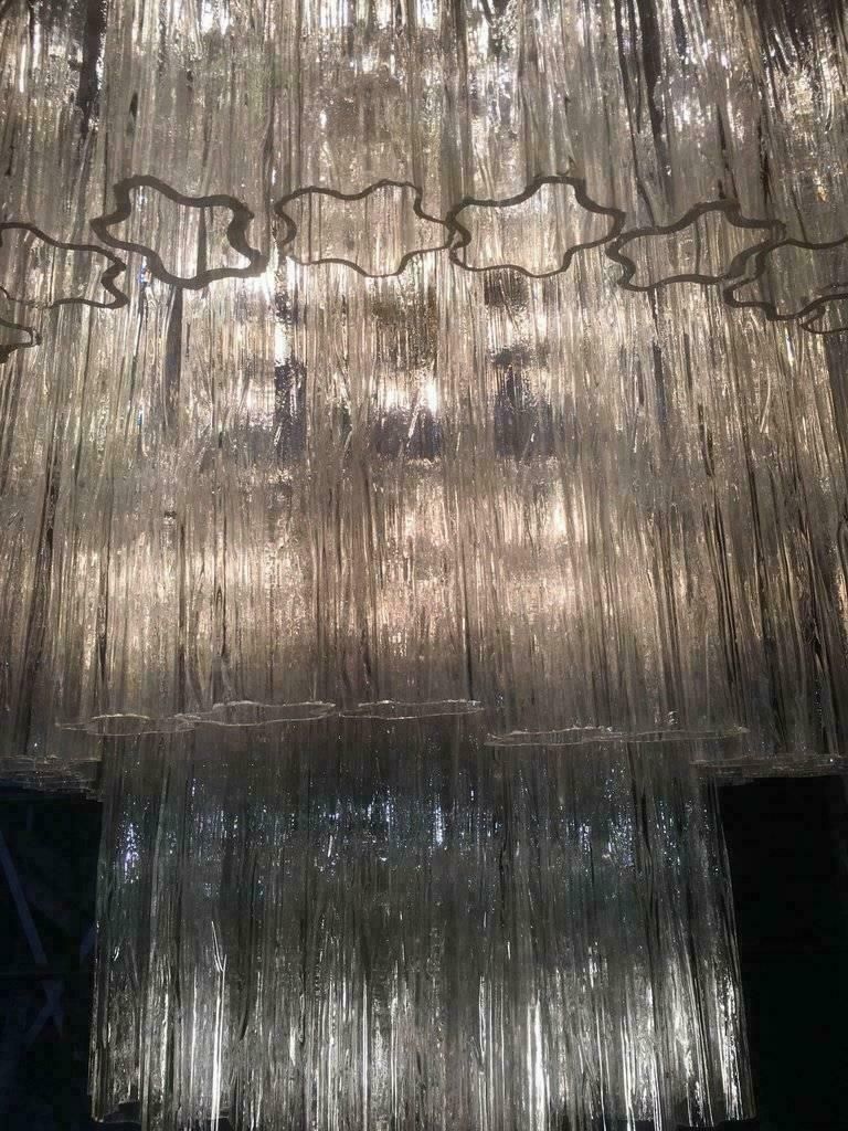 Pair Of Italian Tronchi Chandeliers In The Style Toni Zuccheri For Venini Murano photo vintage