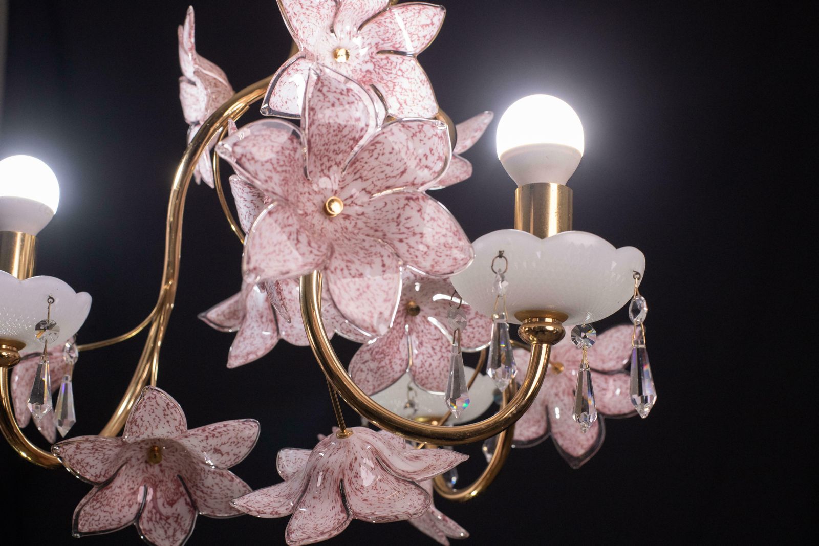 Delicious Pink Flowers Murano Chandelier, 1970s photo 1316.0