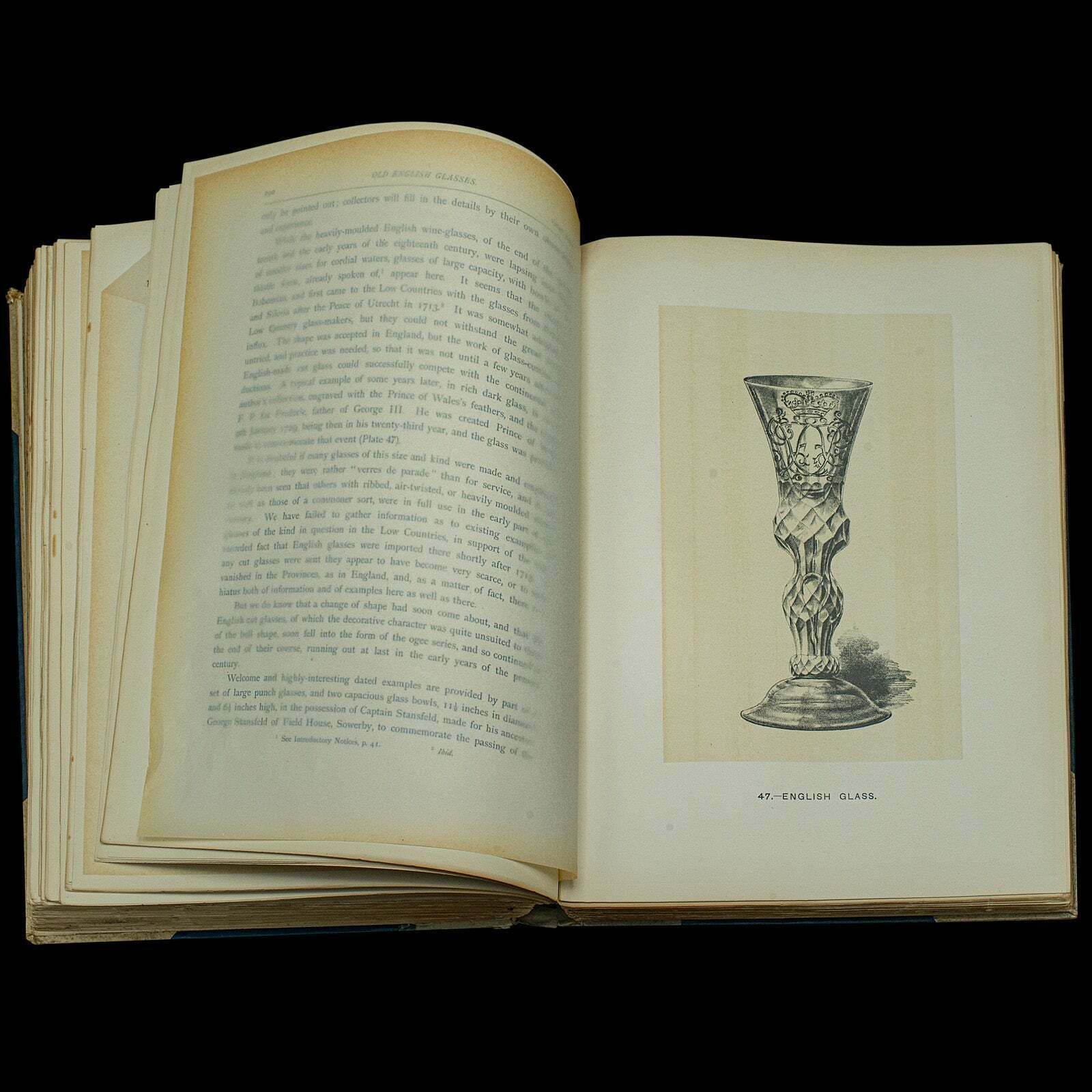 795.0 Antique Reference Book, Old English Glasses, Hartshorne, History, Victorian photo