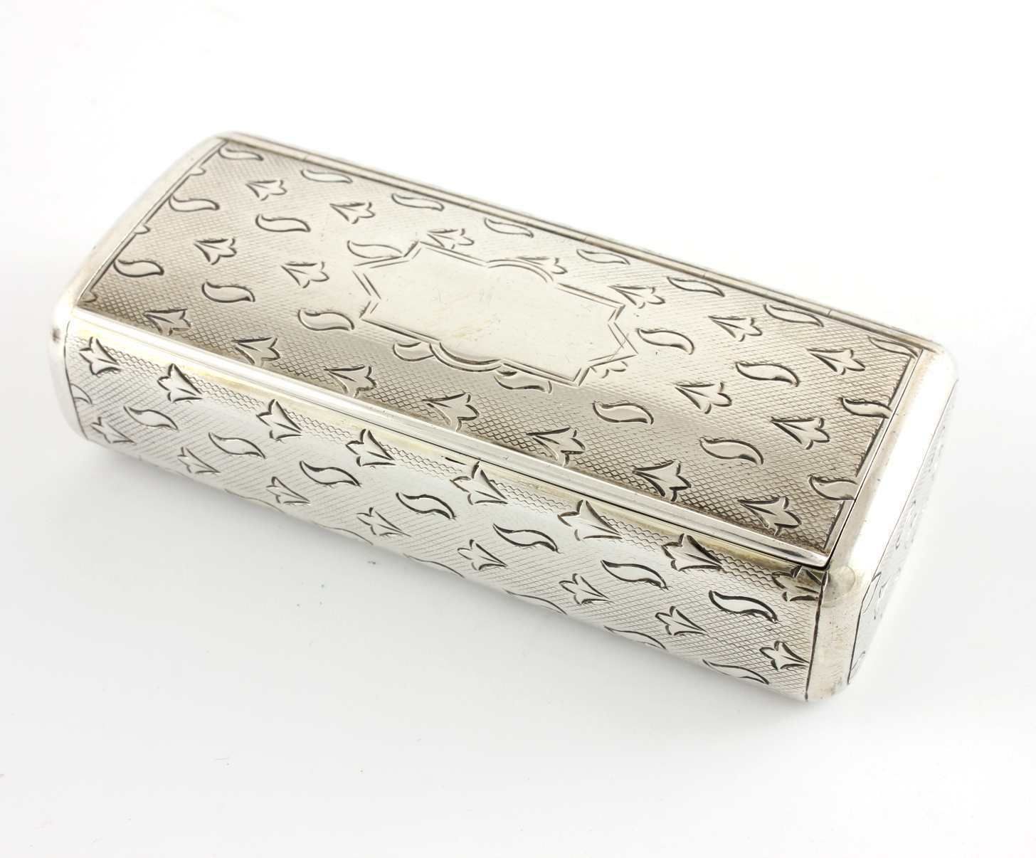 Antique Austrian Silver Snuff Box. Continental Lidded Pot. 1853. photo buy